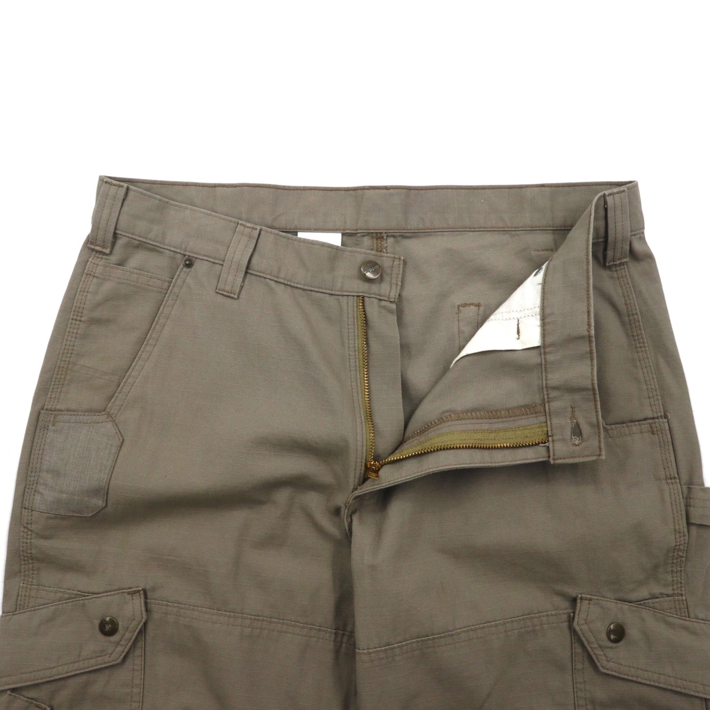 Carhartt Relaxed Fit Ripstop Double-Front Work Cargo Pants, Size L, Beige. Cotton Ripstop Relaxed Fit Double-Front Cargo Work Pant, B342 DES.
