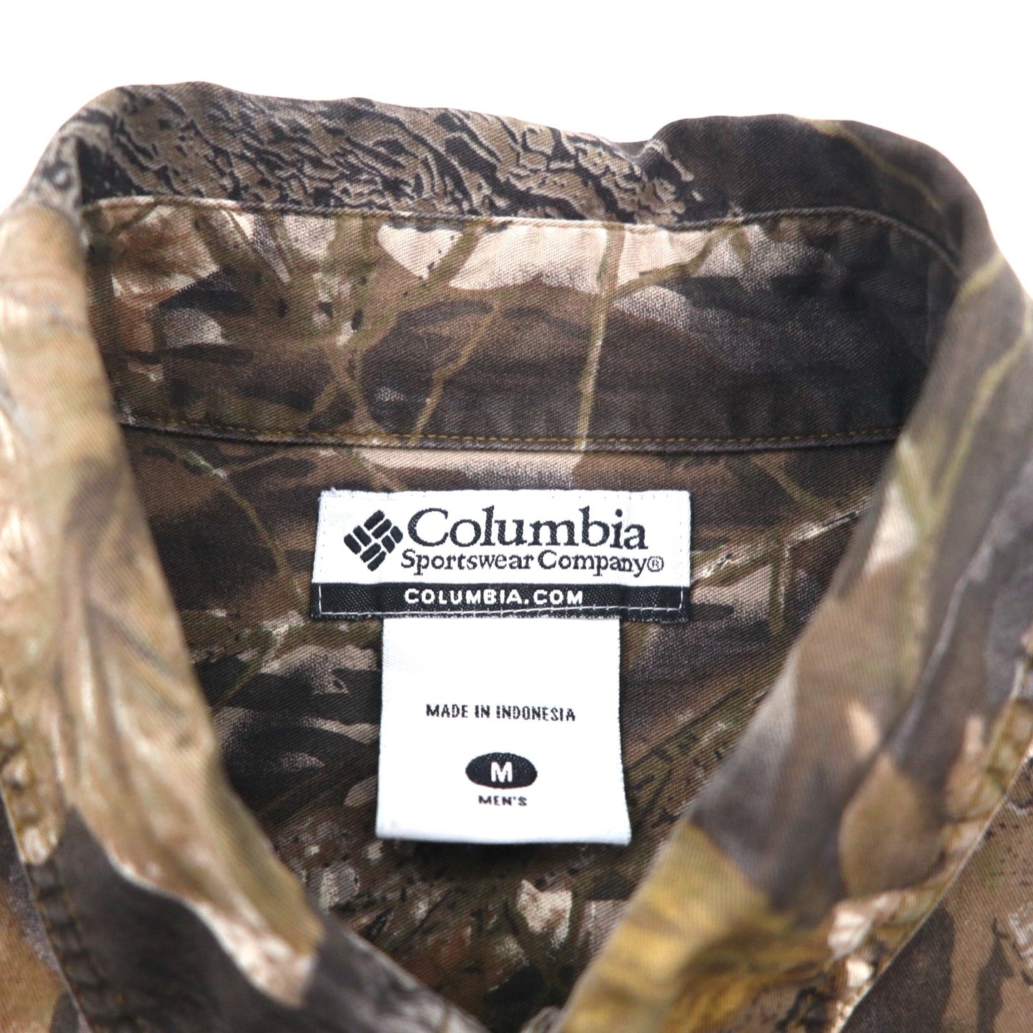 Columbia Realtree Camo Button-Down Work Shirt, Size M, Khaki, Cotton, HM7009