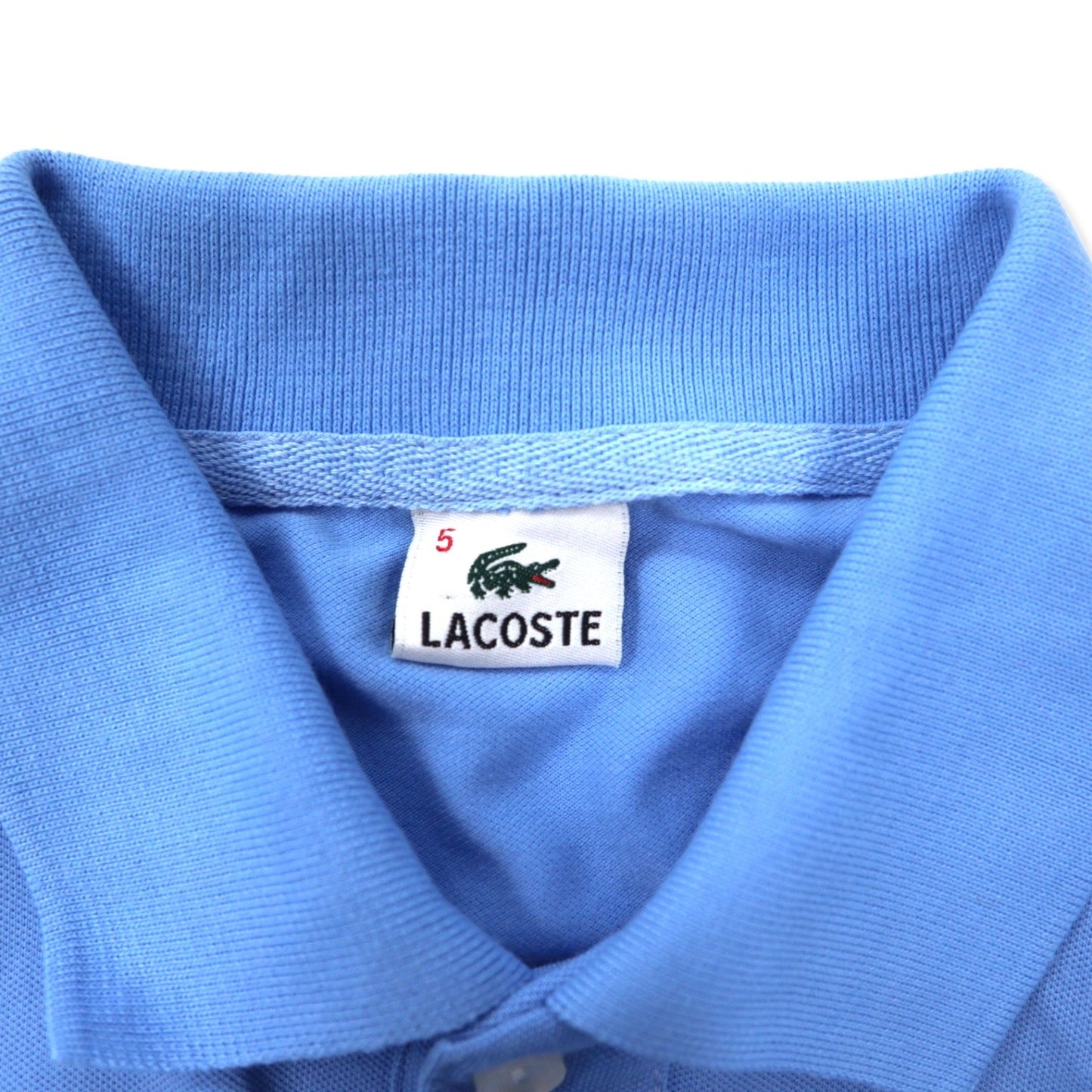 LACOSTE Polo Shirt, Size 5, Blue, Cotton and Polyester, French Design, One-Point Logo