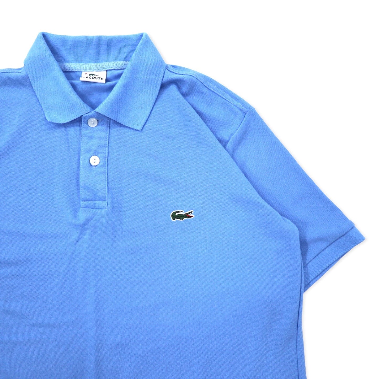 LACOSTE Polo Shirt, Size 5, Blue, Cotton and Polyester, French Design, One-Point Logo