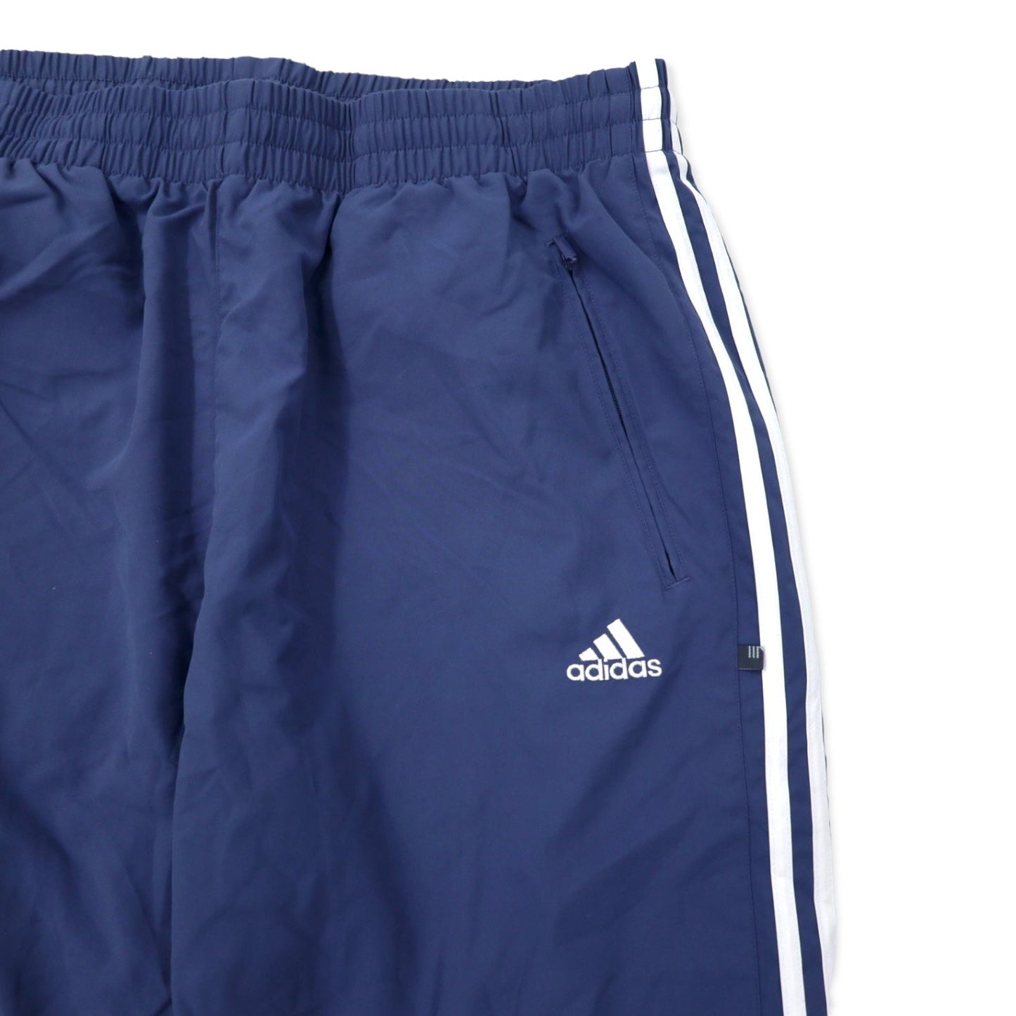 adidas 2000s 3-Stripes Wide Track Pants, Size 190, Navy Polyester