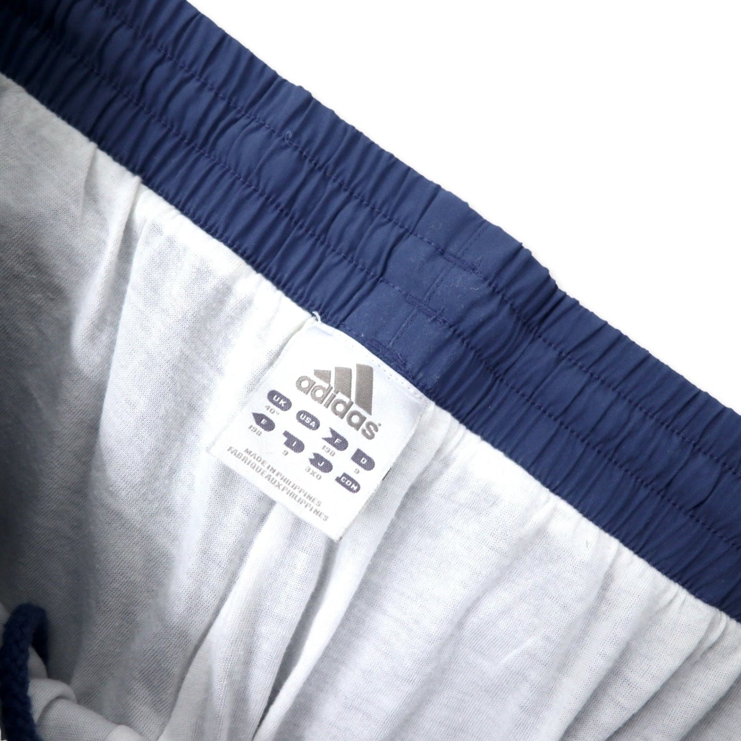adidas 2000s 3-Stripes Wide Track Pants, Size 190, Navy Polyester