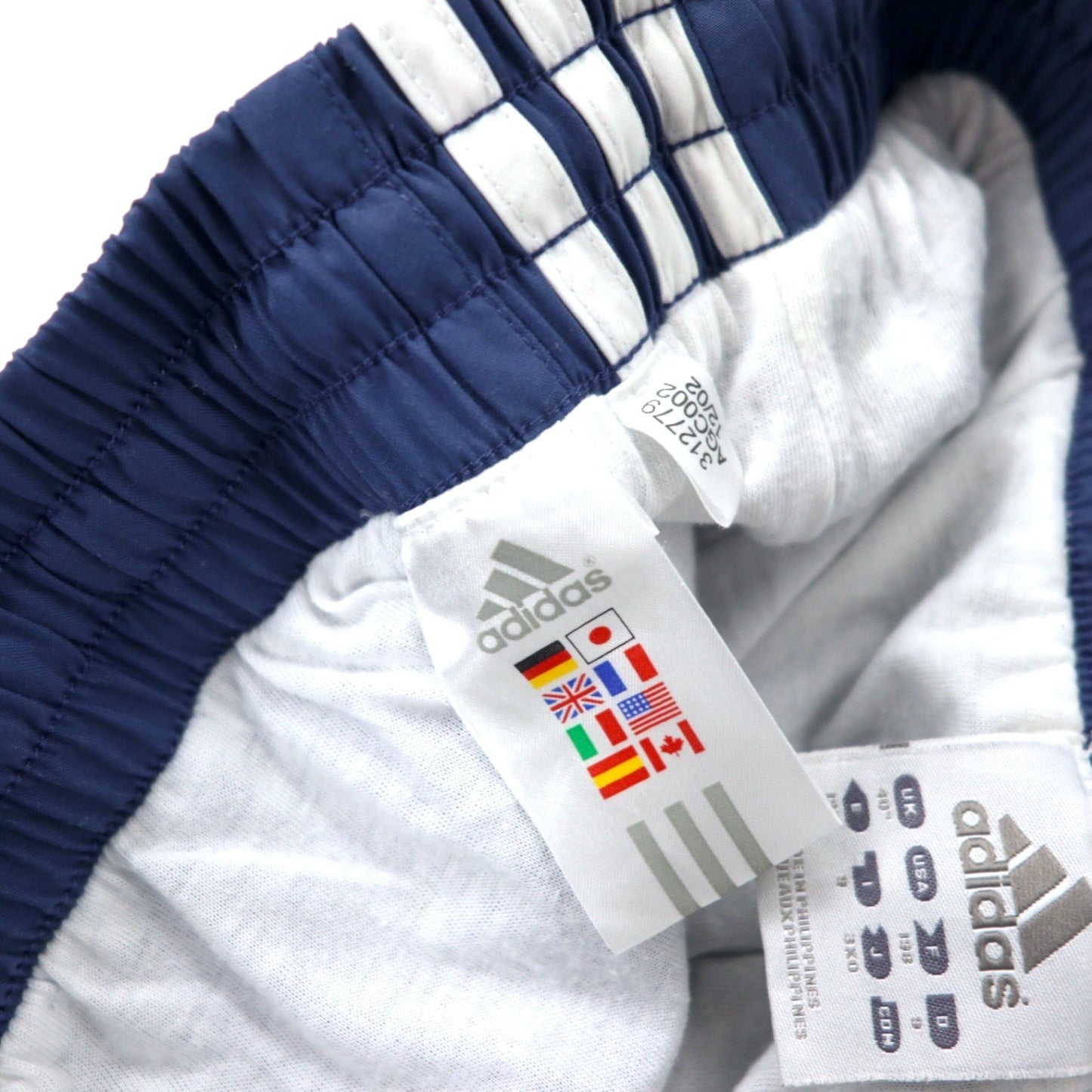 adidas 2000s 3-Stripes Wide Track Pants, Size 190, Navy Polyester