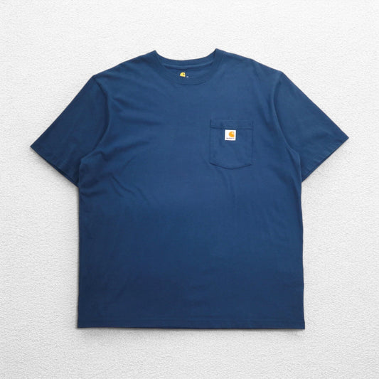 Carhartt Original Fit Pocket T-Shirt, Size XL, Navy, Cotton