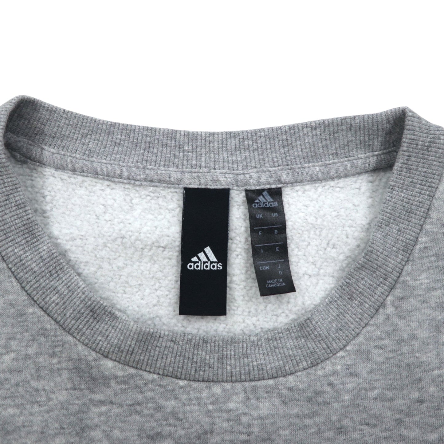 adidas Sport ID Crew Sweatshirt, XL, Gray, Black, Fleece-Lined, 3-Stripes, Sport ID EB7589