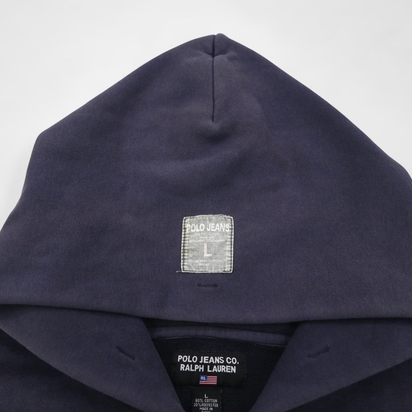 Ralph Lauren 90年代 ジップパーカー L ネイビー フロントポケット POLO JEANS CO.