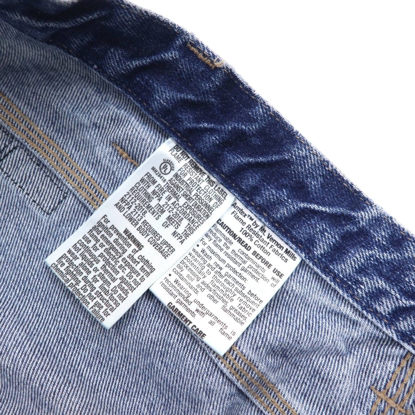 DICKIES FR Flame-Resistant Wide-Leg Baggy Painter Pants, Size 40, Blue, Cotton, Made in Mexico