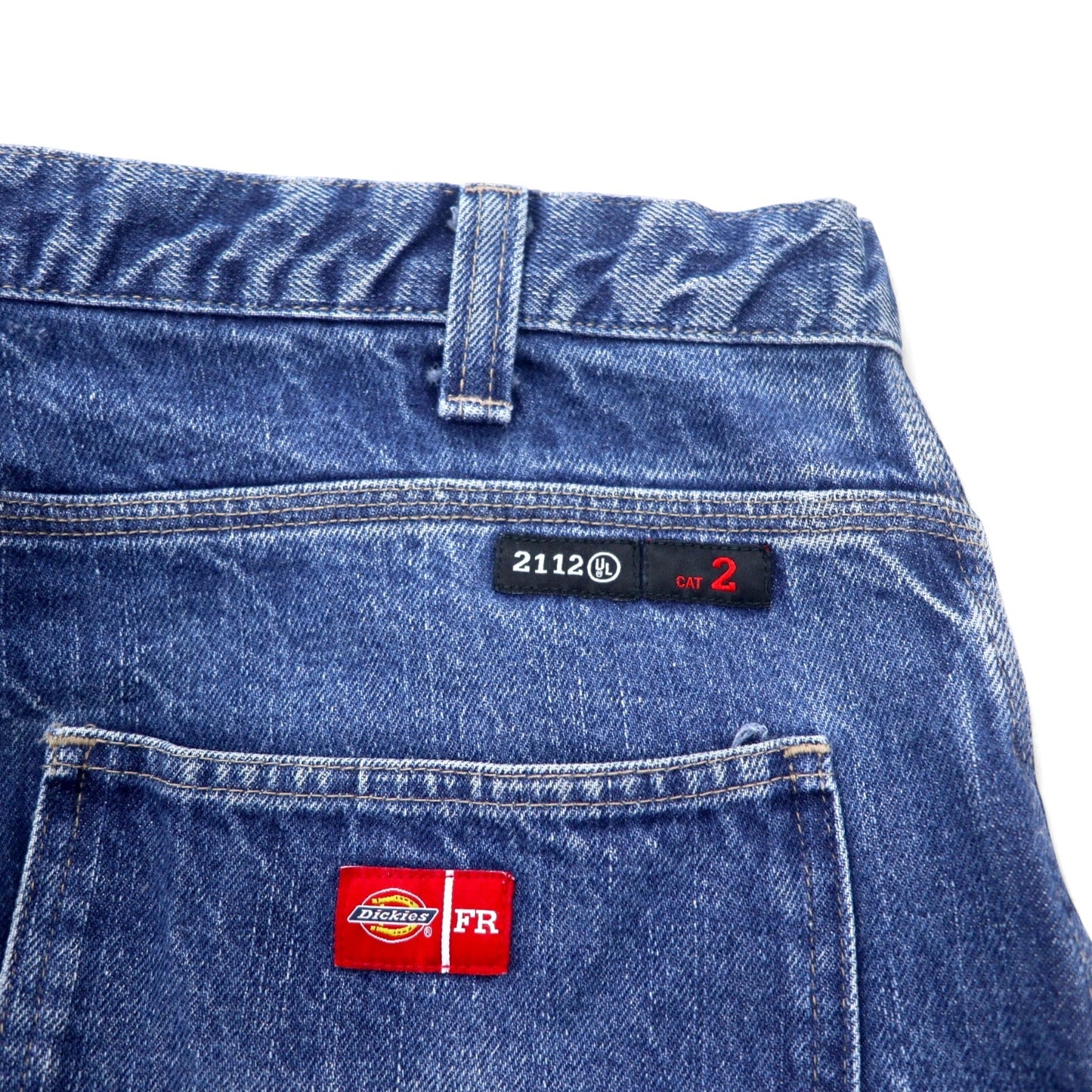 DICKIES FR Flame-Resistant Wide-Leg Baggy Painter Pants, Size 40, Blue, Cotton, Made in Mexico