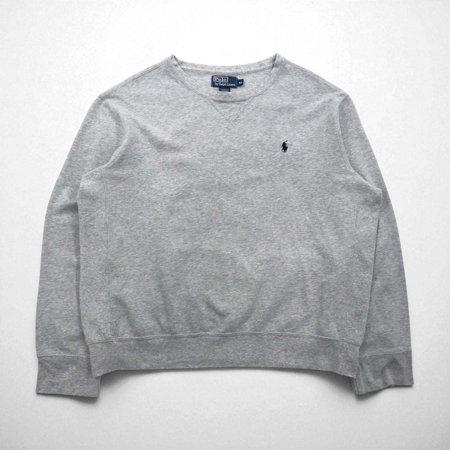 Polo by Ralph Lauren 90年代 クルーネック スウェット XL グレー 無地 スモールポニー刺繍