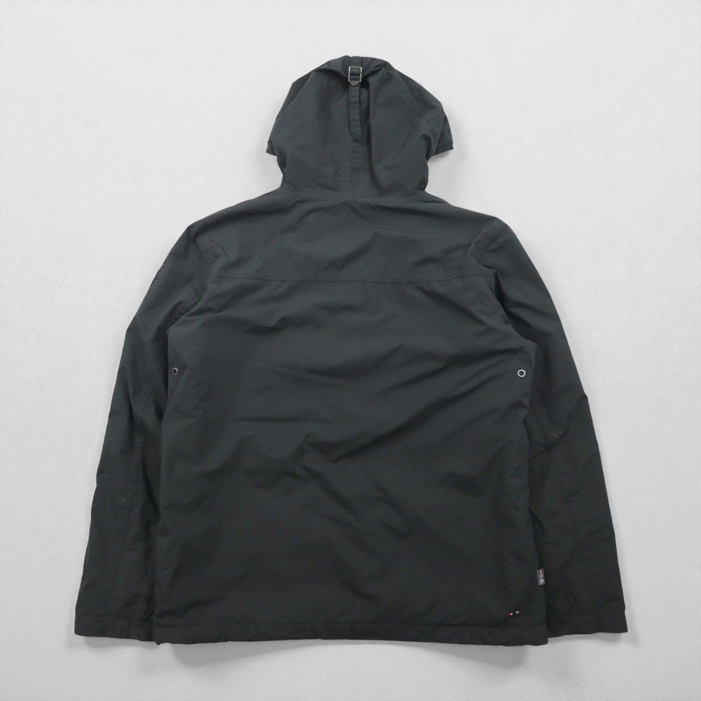 NAPAPIJRI ハーフジップ アノラックパーカー ナイロンジャケット XL グレー 裏地フリース サイドジップ スリット N0YGNJ REGULAR FIT