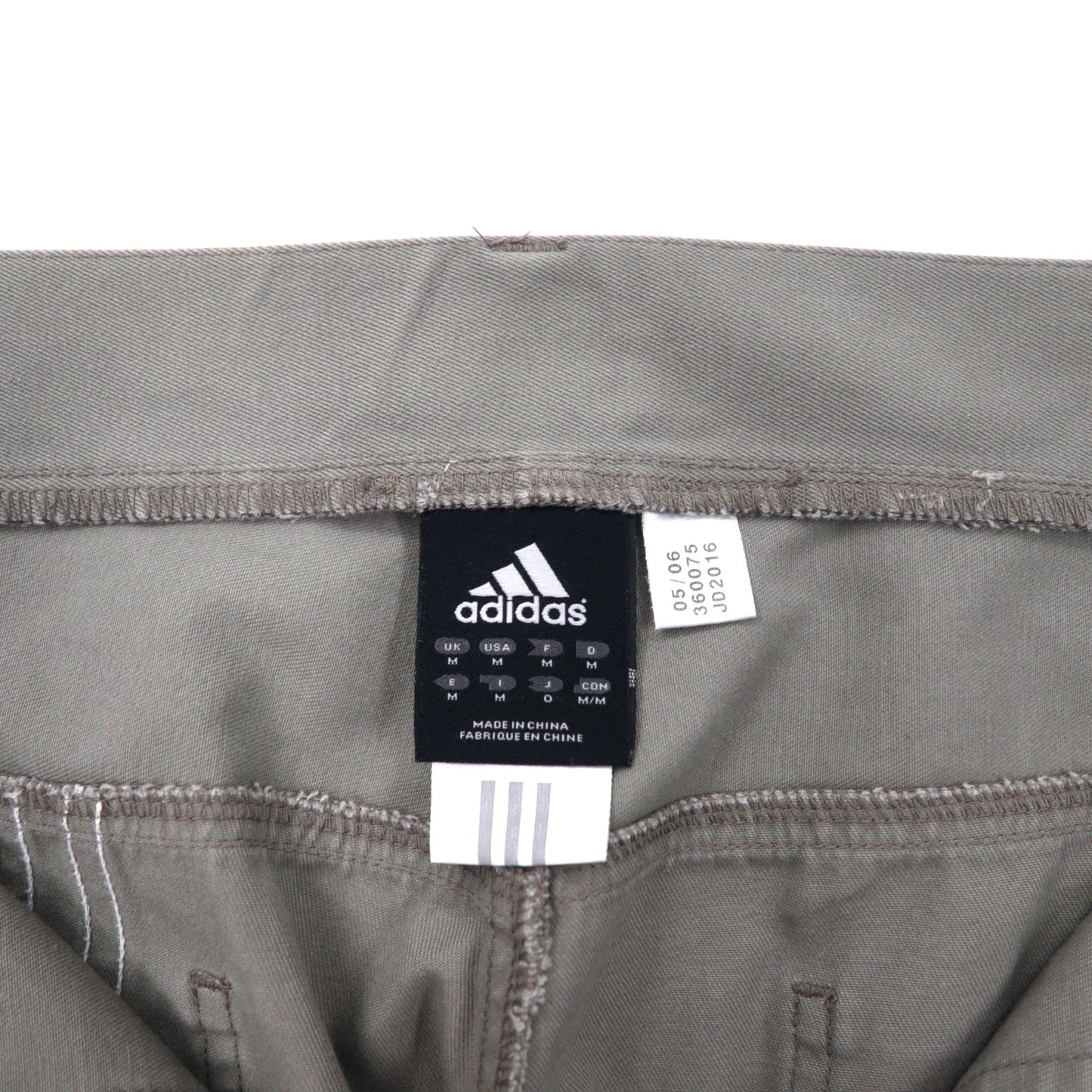 adidas 00s Double Knee Duck Work Pants, Size O, Gray Cotton with 3-Stripes