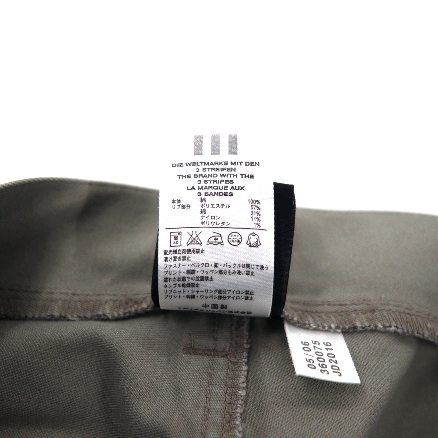 adidas 00s Double Knee Duck Work Pants, Size O, Gray Cotton with 3-Stripes