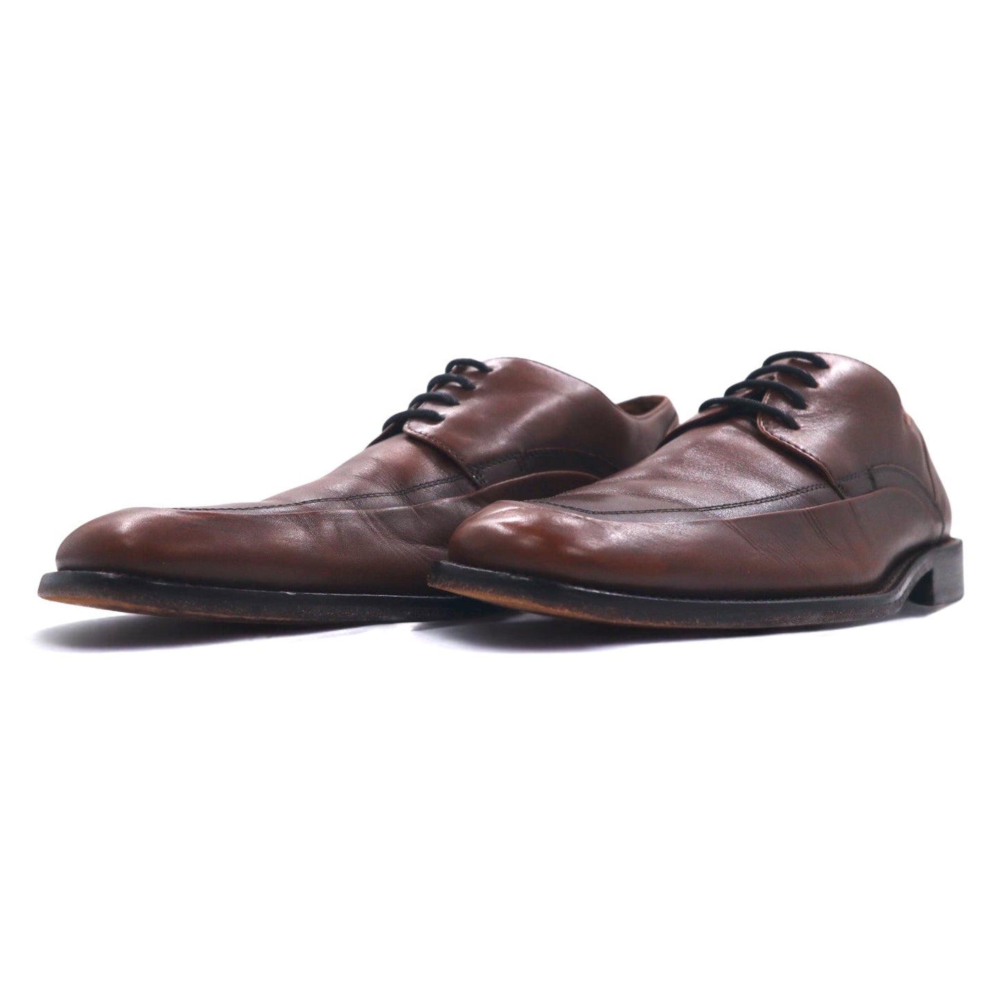 JOHNSTON & MURPHY U-Tip Dress Shoes, Size 27cm, Brown Leather, 015-6702