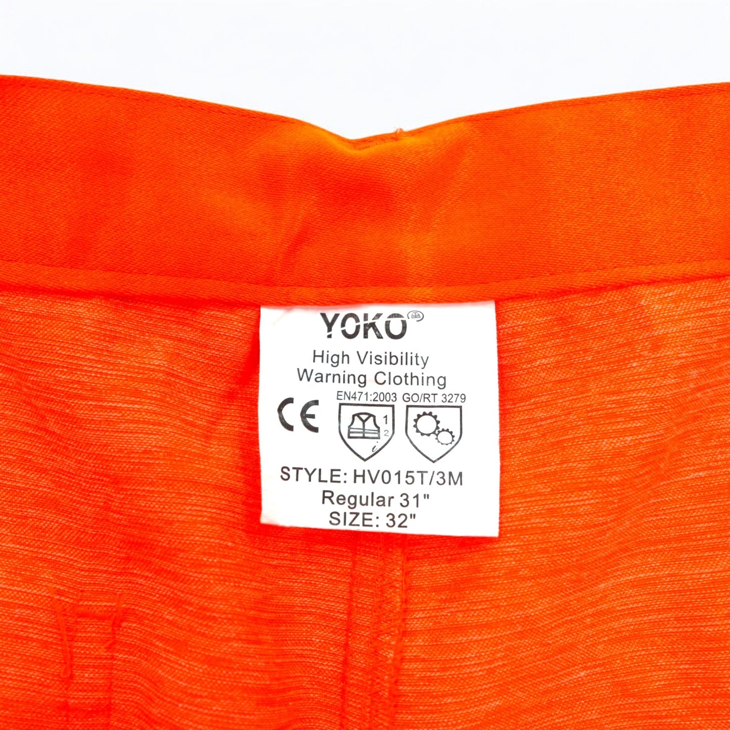 Euro Work Pants YOKO Reflective Work Pants, Size L, Orange, Polyester
