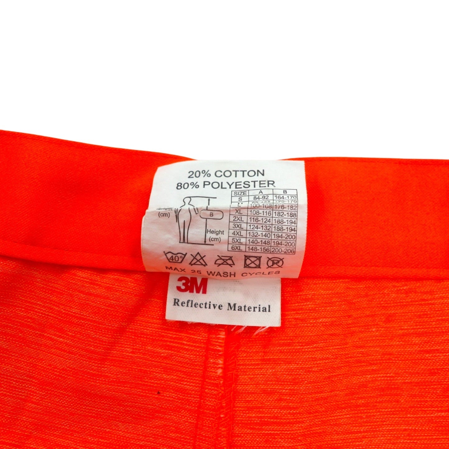 Euro Work Pants YOKO Reflective Work Pants, Size L, Orange, Polyester