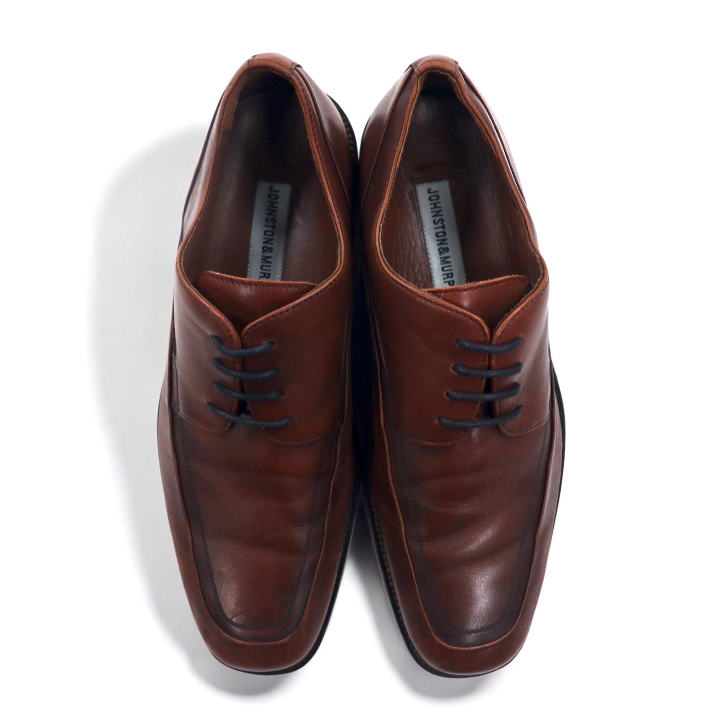 JOHNSTON & MURPHY U-Tip Dress Shoes, Size 27cm, Brown Leather, 015-6702
