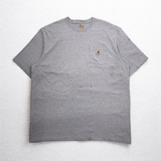 Carhartt Original Fit Pocket T-Shirt, 2XL TALL ORIGINAL FIT, Gray Cotton