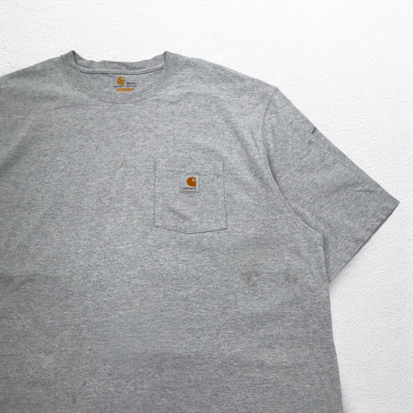 carhartt オリジナルフィット ポケット Tシャツ ポケTee 2XL TALL ORIGINAL FIT グレー コットン