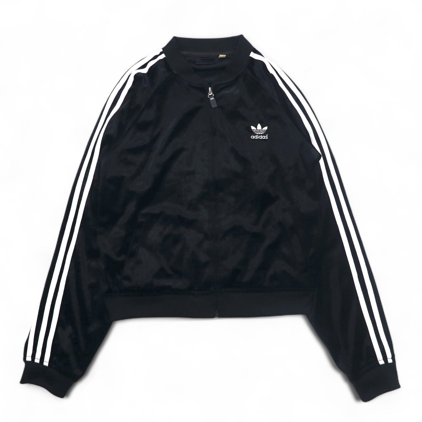 adidas 90年代 ATP型 ベロア トラックジャケット ジャージ L ブラック トレフォイルロゴ 3ストライプ