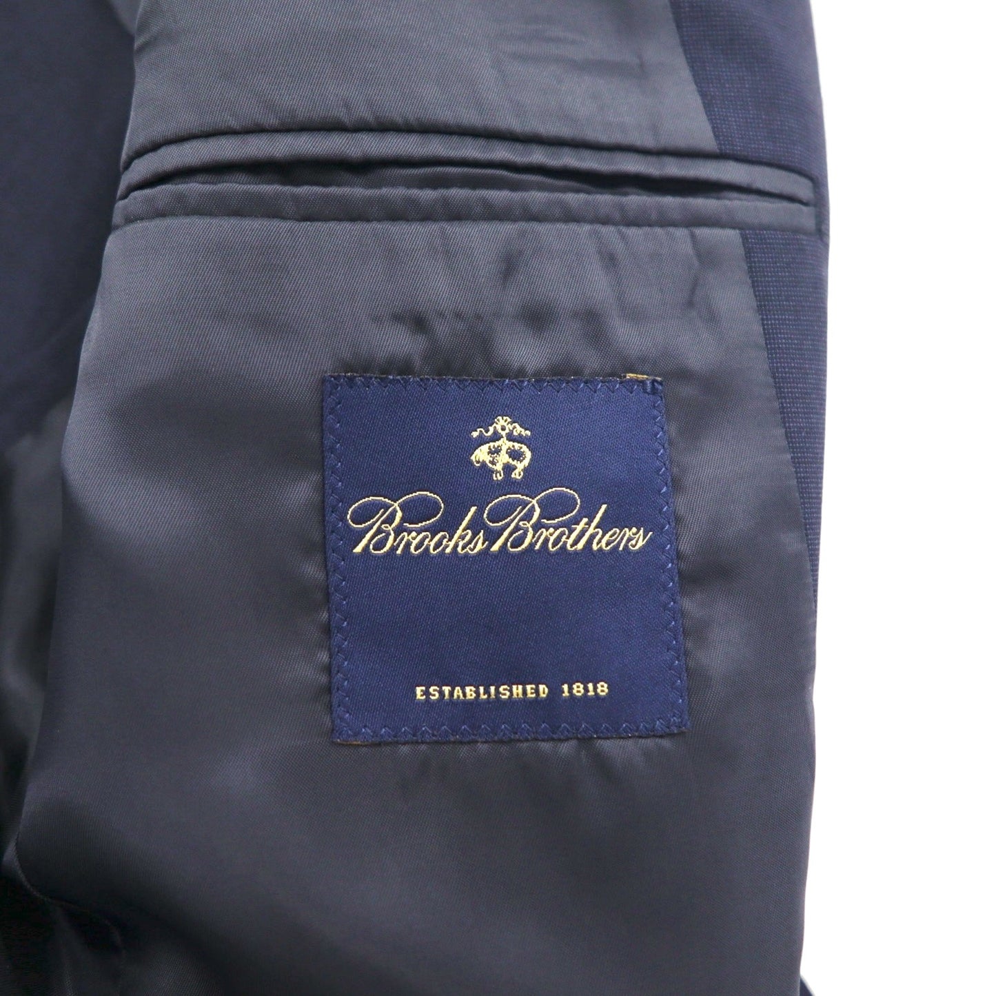 Brooks Brothers 3B Suit, Size M, Navy Wool, Double-Tuck, Wide Fit