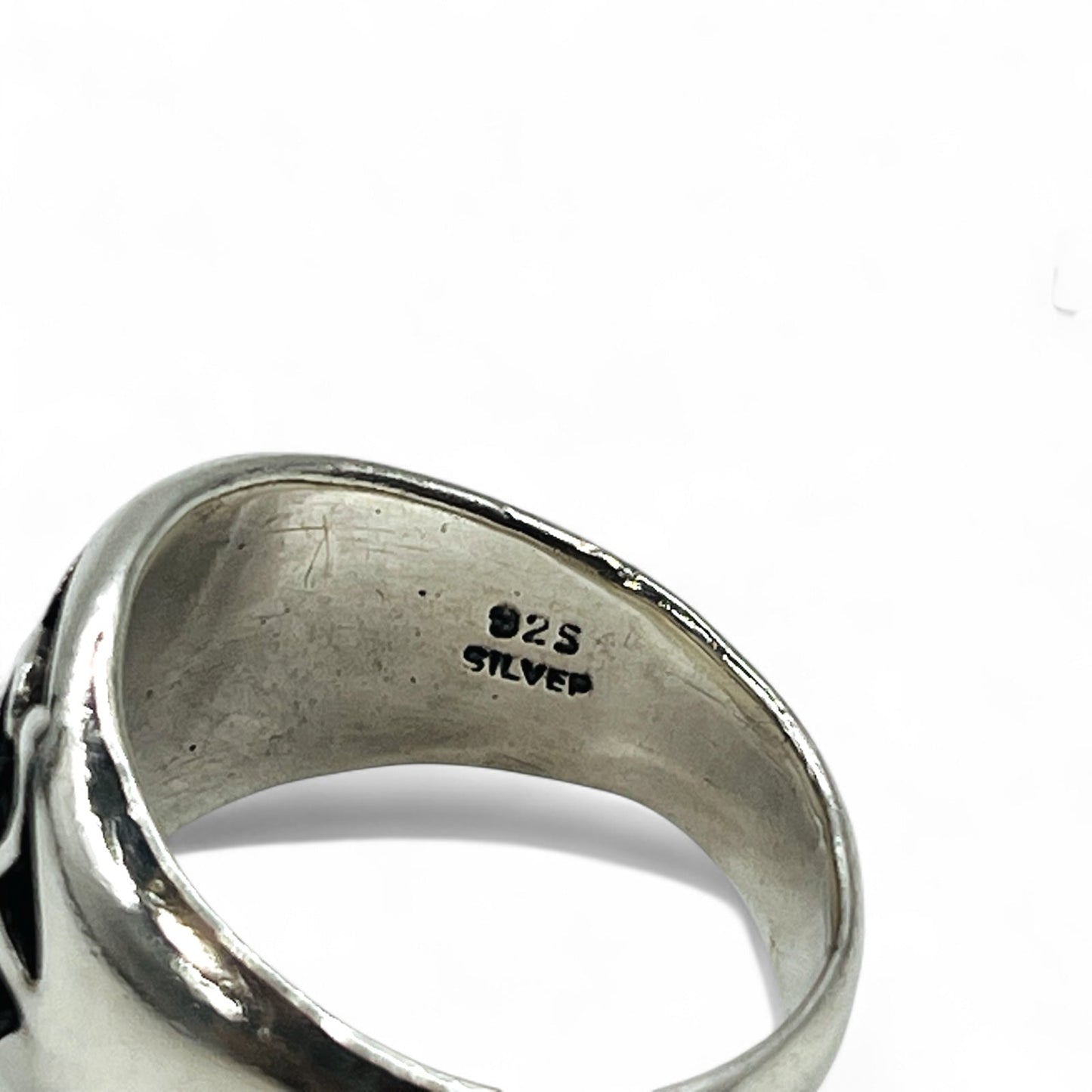 Vintage Silver Signet Ring シグネット フレア クロス リング 指輪 17号 シルバー 925 ゴシック
