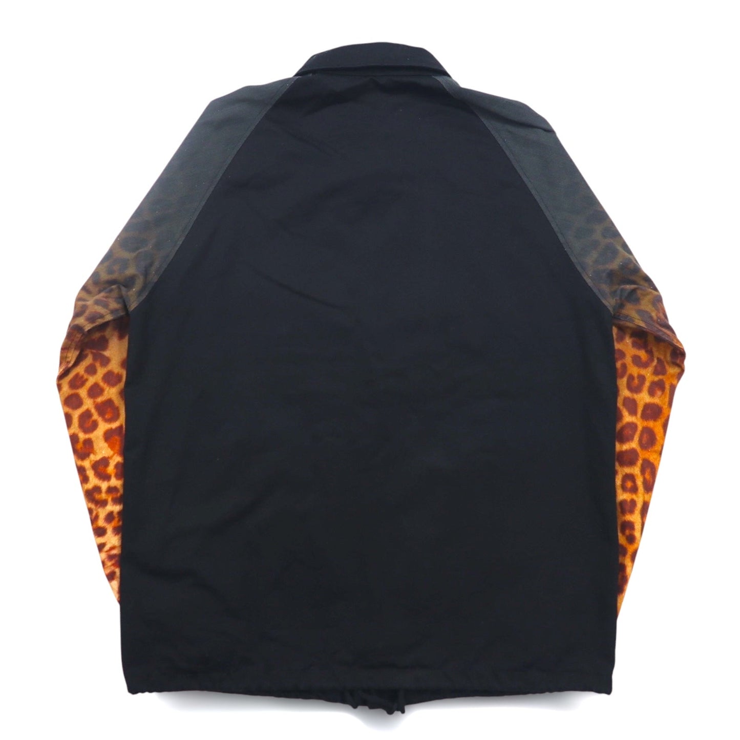 FACETASM Leopard Print Coach Jacket, Medium, Black Cotton, HT-JK-M05
