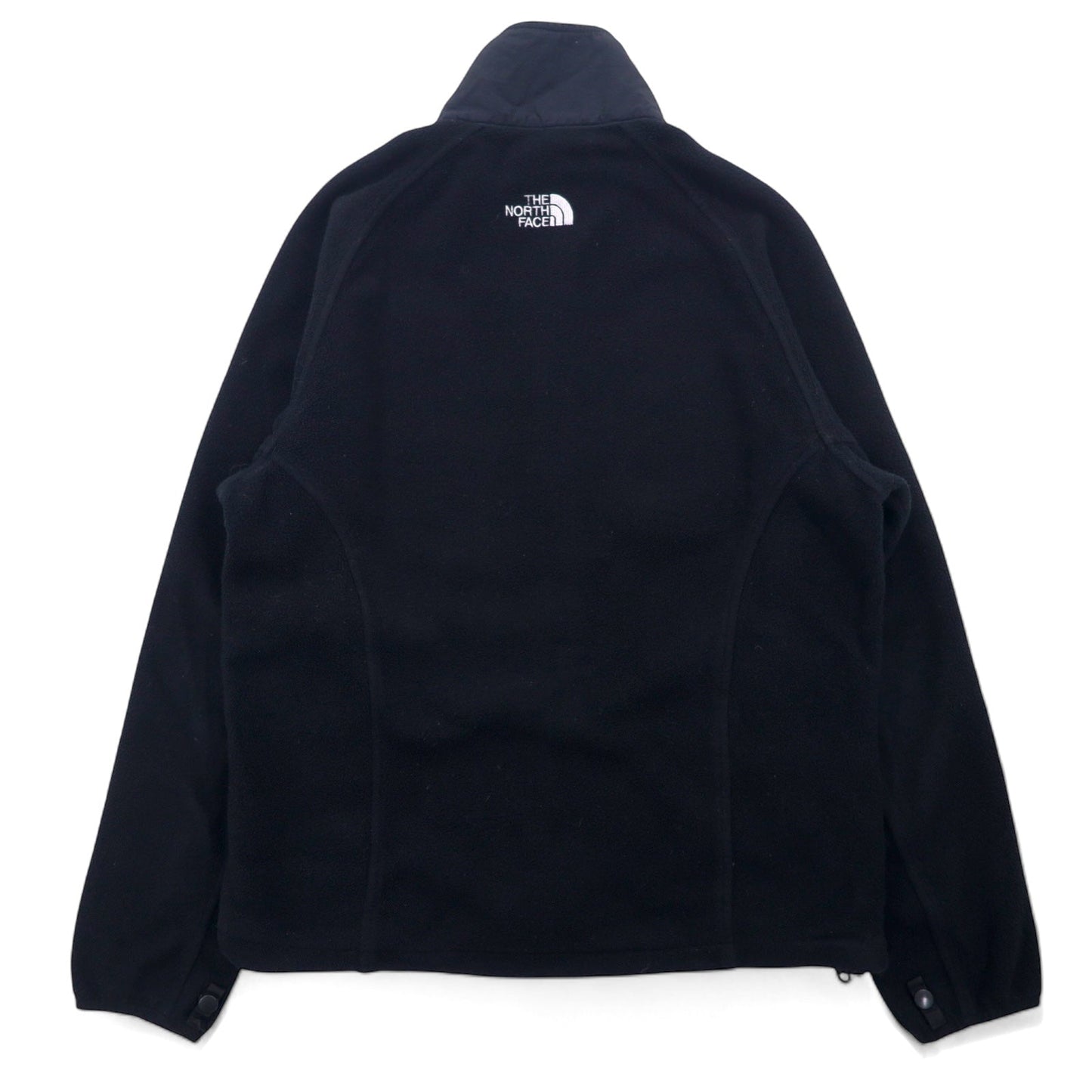 THE NORTH FACE Polartec Fleece Jacket, Size M, Black, Polyester, Center Logo Embroidery, Drawcord