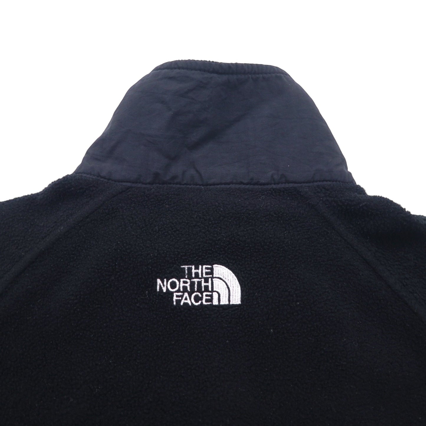 THE NORTH FACE Polartec Fleece Jacket, Size M, Black, Polyester, Center Logo Embroidery, Drawcord