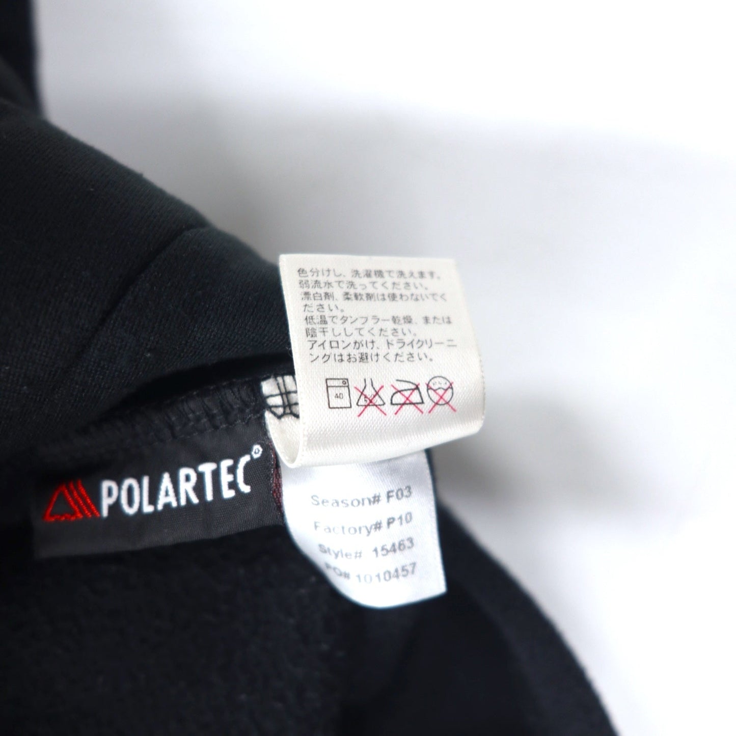THE NORTH FACE Polartec Fleece Jacket, Size M, Black, Polyester, Center Logo Embroidery, Drawcord