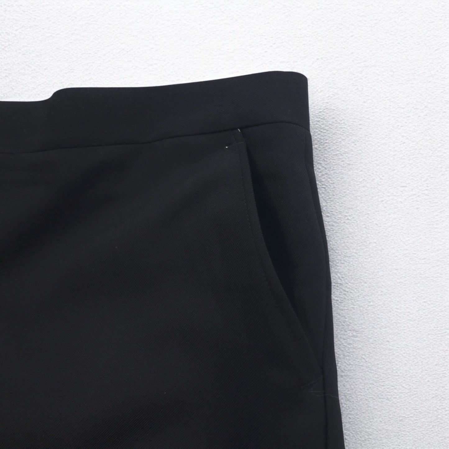 70s Vintage Trousers, Center Press, Flared Slacks, Size L, Black, Rocket TALON Zipper
