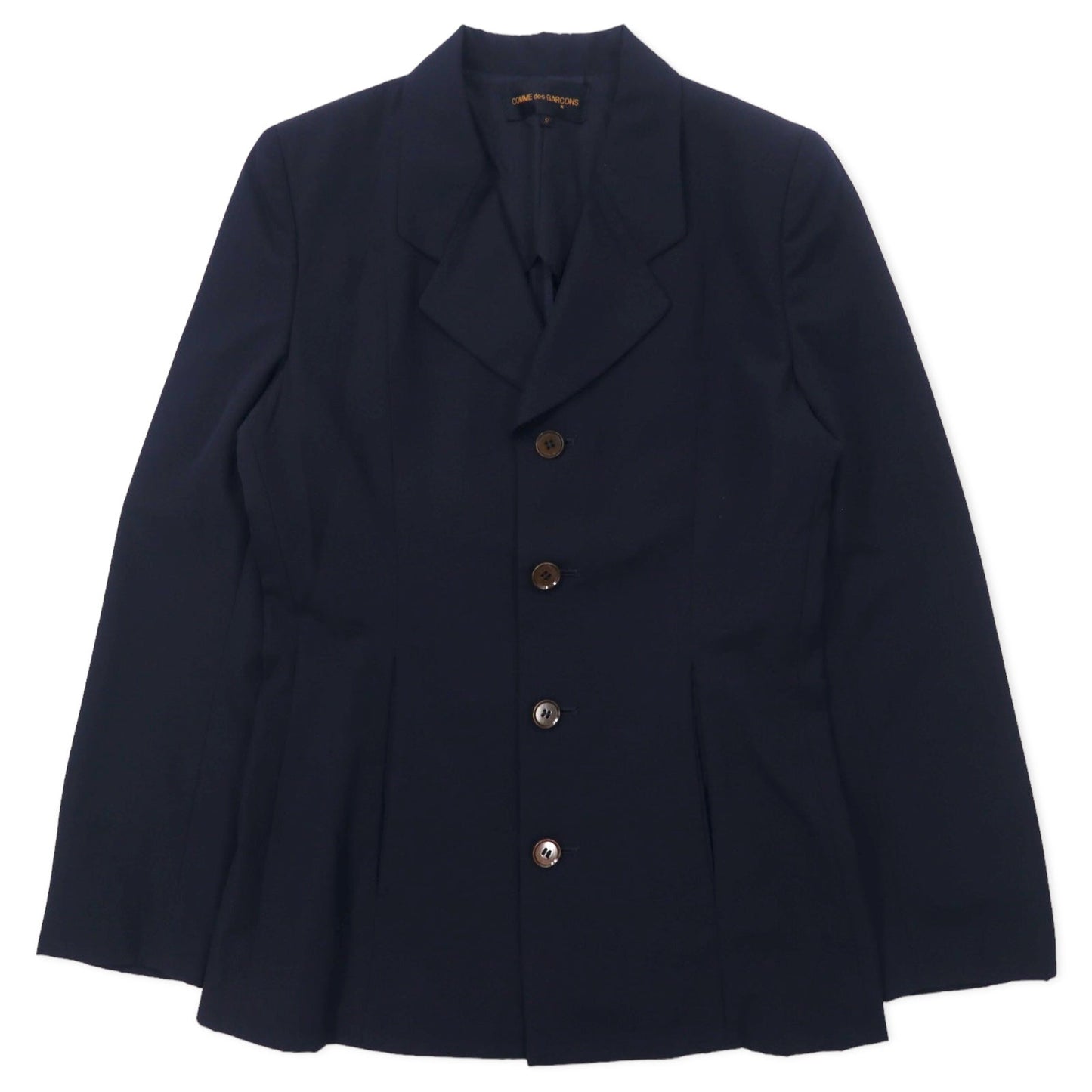 COMME des GARÇONS 90s 4B Tailored Jacket, Size Small, Navy Wool, GJ-11052S, Made in Japan