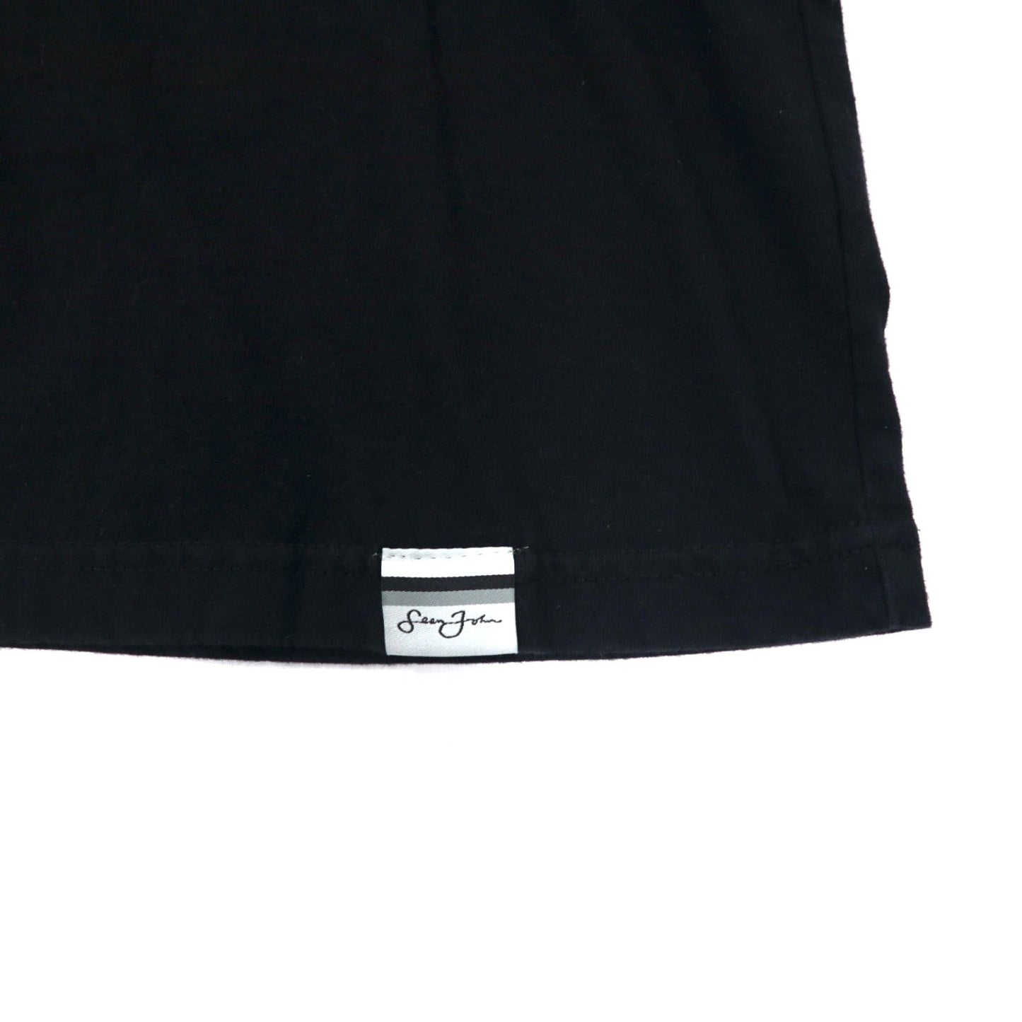 Sean John 2000s NO MERCY Embroidered T-Shirt, Black, Cotton, XL, Oversized