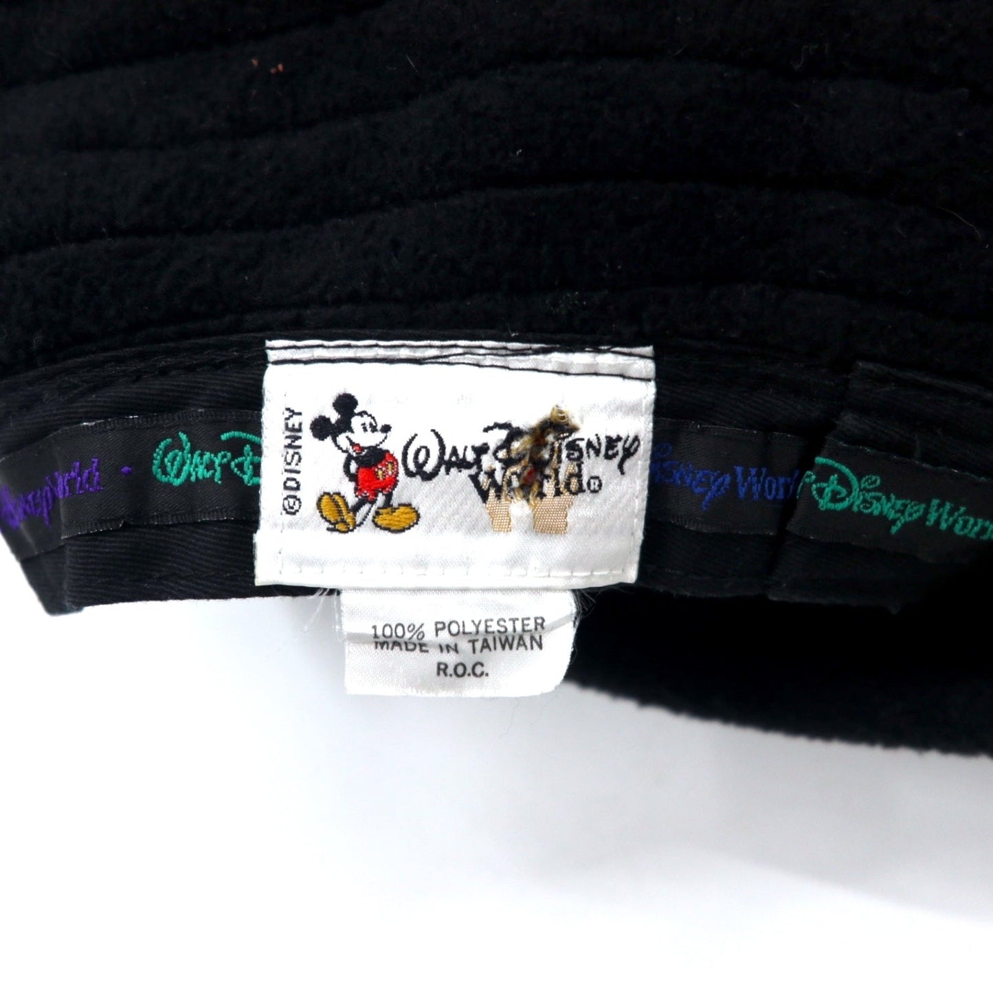 Walt Disney World 90s Fleece Bucket Hat, One, Black, Polyester, Mickey Mouse