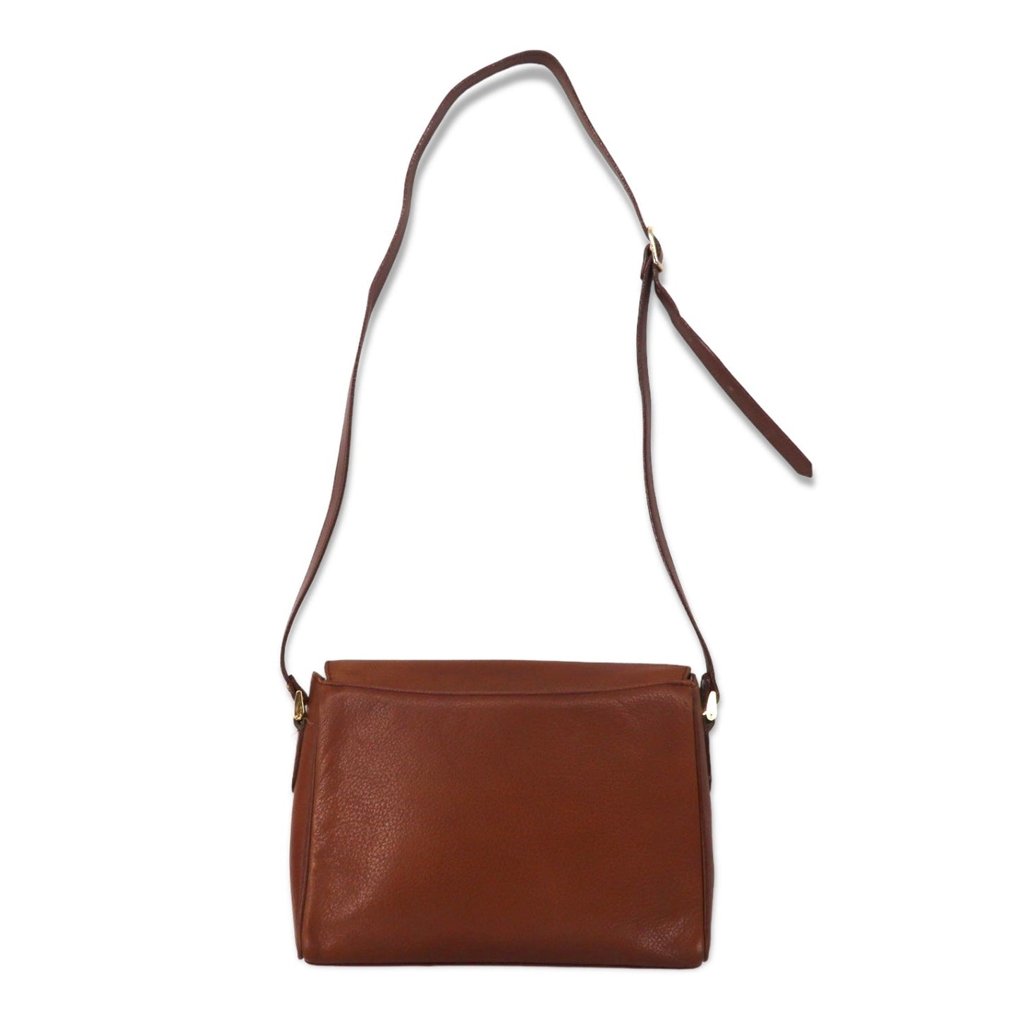 Burberry's Old Shoulder Bag in Brown Grained Leather with Nova Check