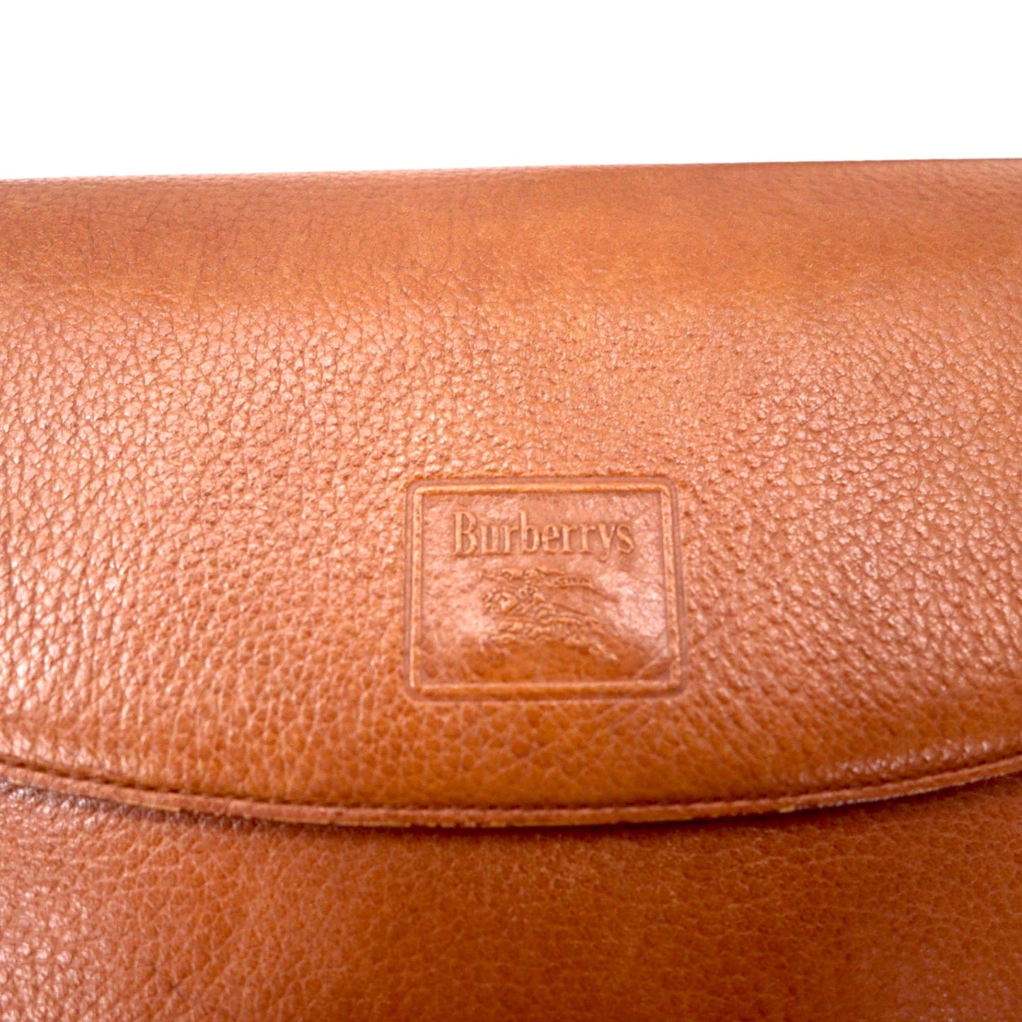 Burberry's Old Shoulder Bag in Brown Grained Leather with Nova Check