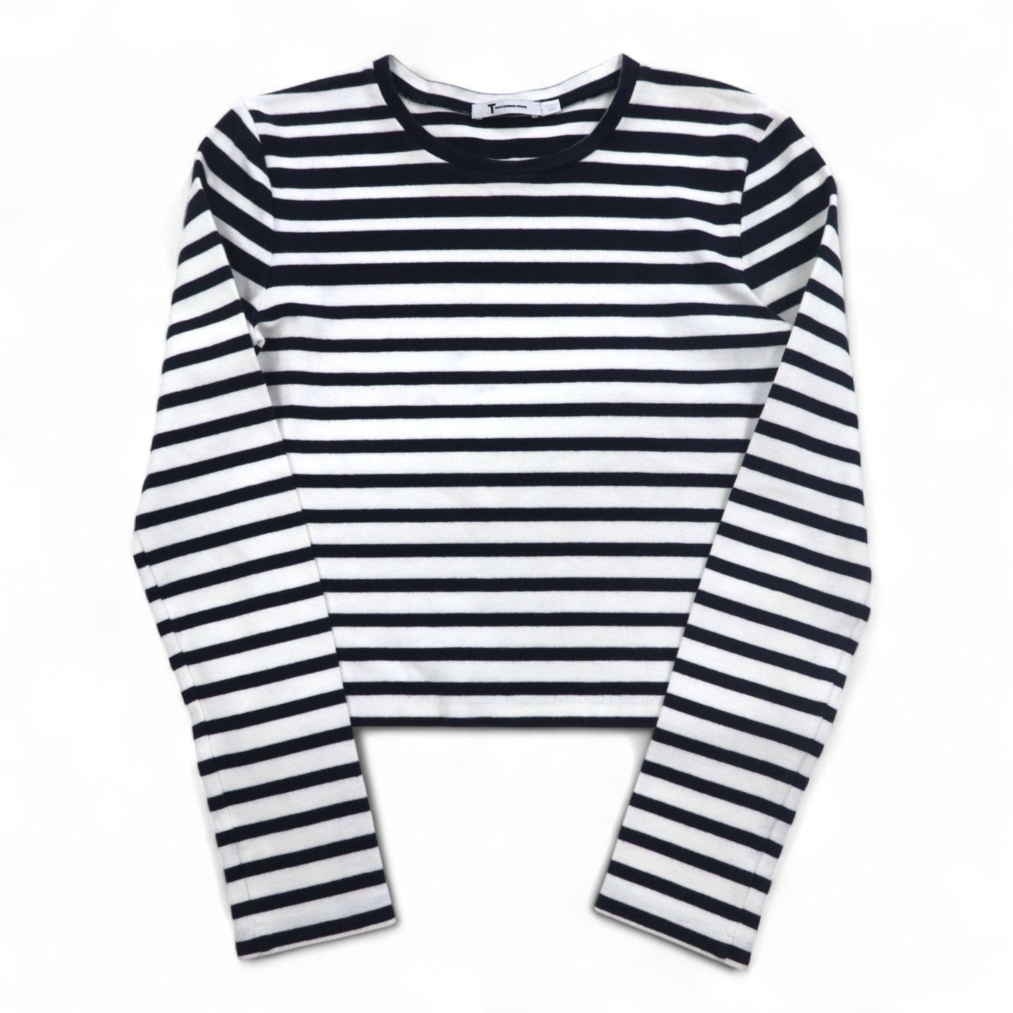 T BY ALEXANDER WANG クロップド ボーダー ロングスリーブ Tシャツ ロンT M UNITED ARROWS別注 1552-343-0101