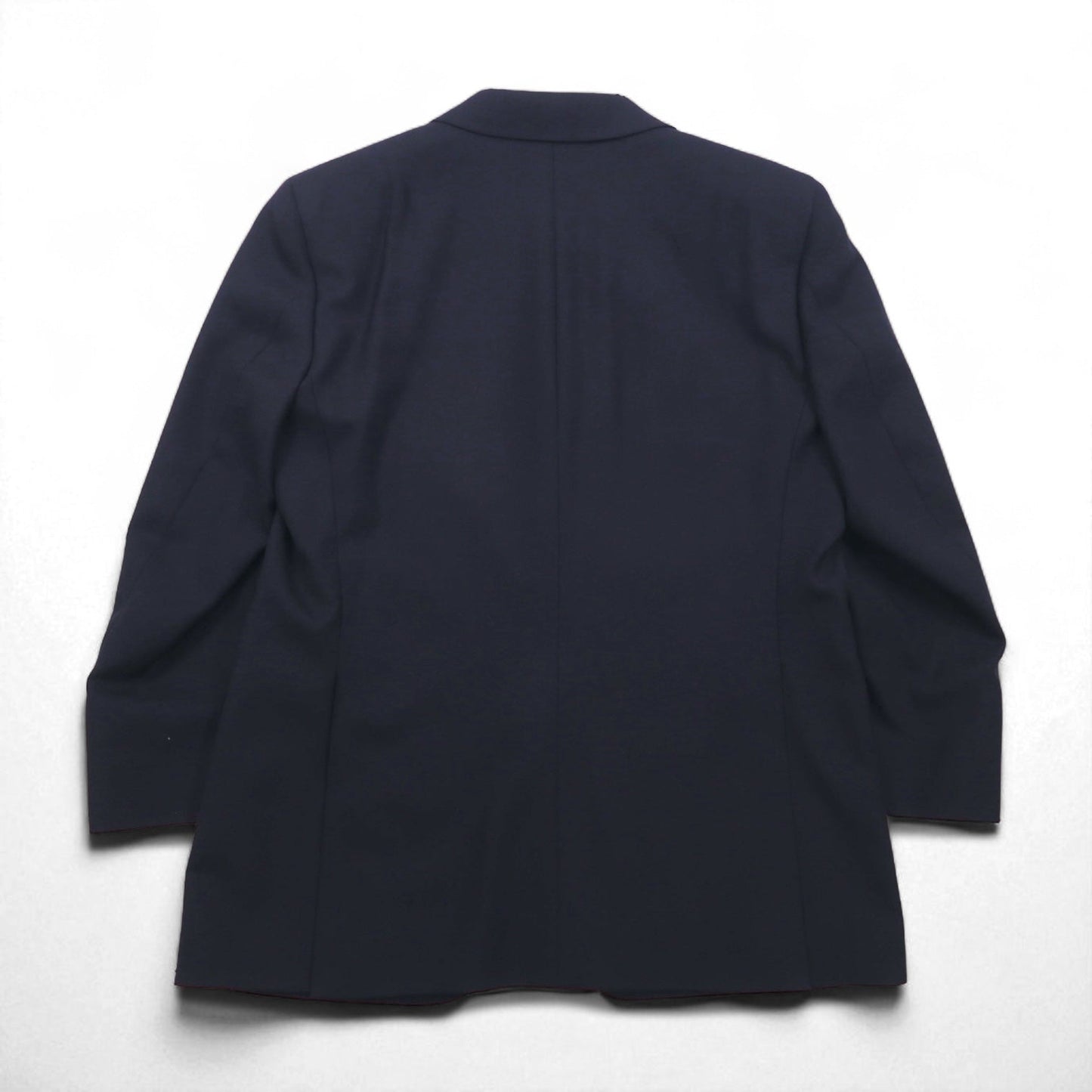 BURBERRY Cashmere Blend 3B Tailored Jacket Blazer, Navy Blue, Size S, Wool, Gold Buttons, Made in Japan