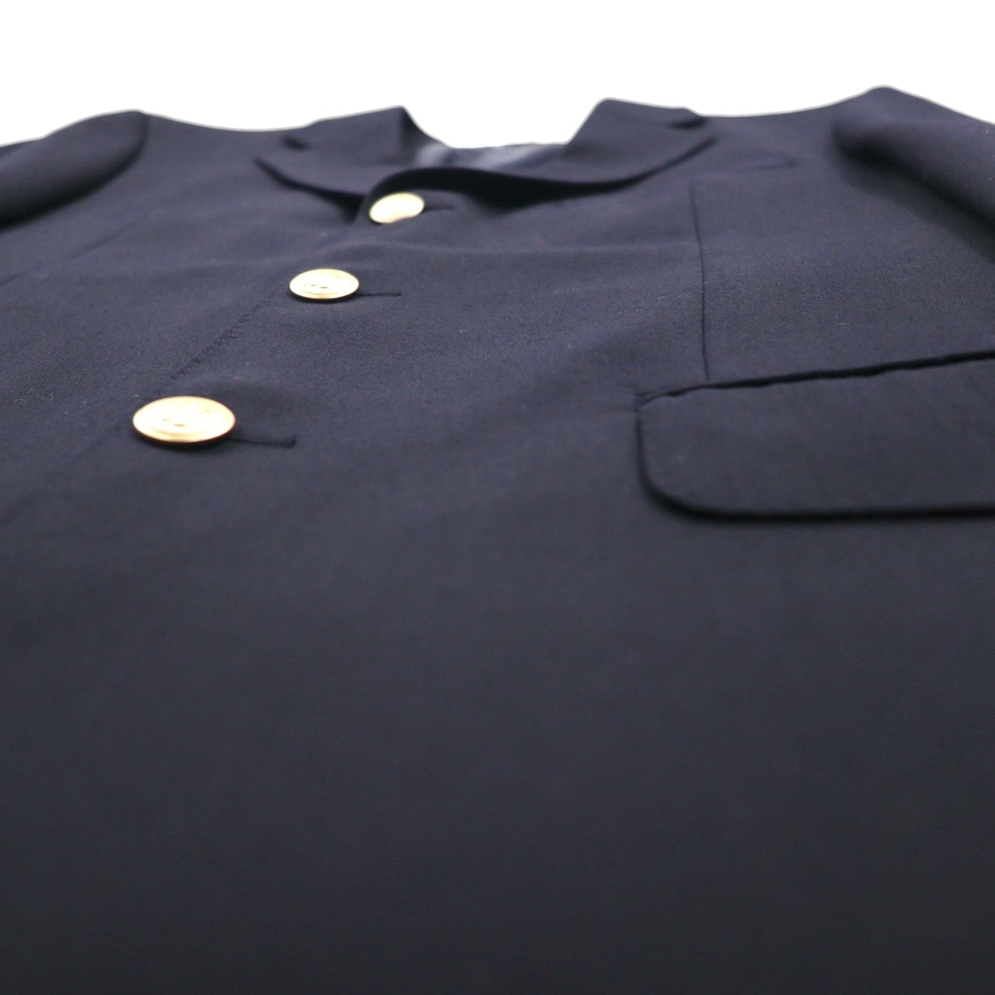 BURBERRY Cashmere Blend 3B Tailored Jacket Blazer, Navy Blue, Size S, Wool, Gold Buttons, Made in Japan