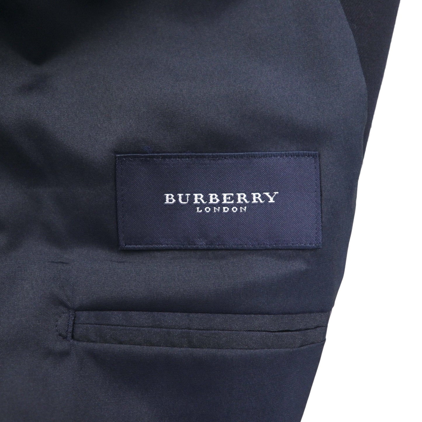 BURBERRY Cashmere Blend 3B Tailored Jacket Blazer, Navy Blue, Size S, Wool, Gold Buttons, Made in Japan
