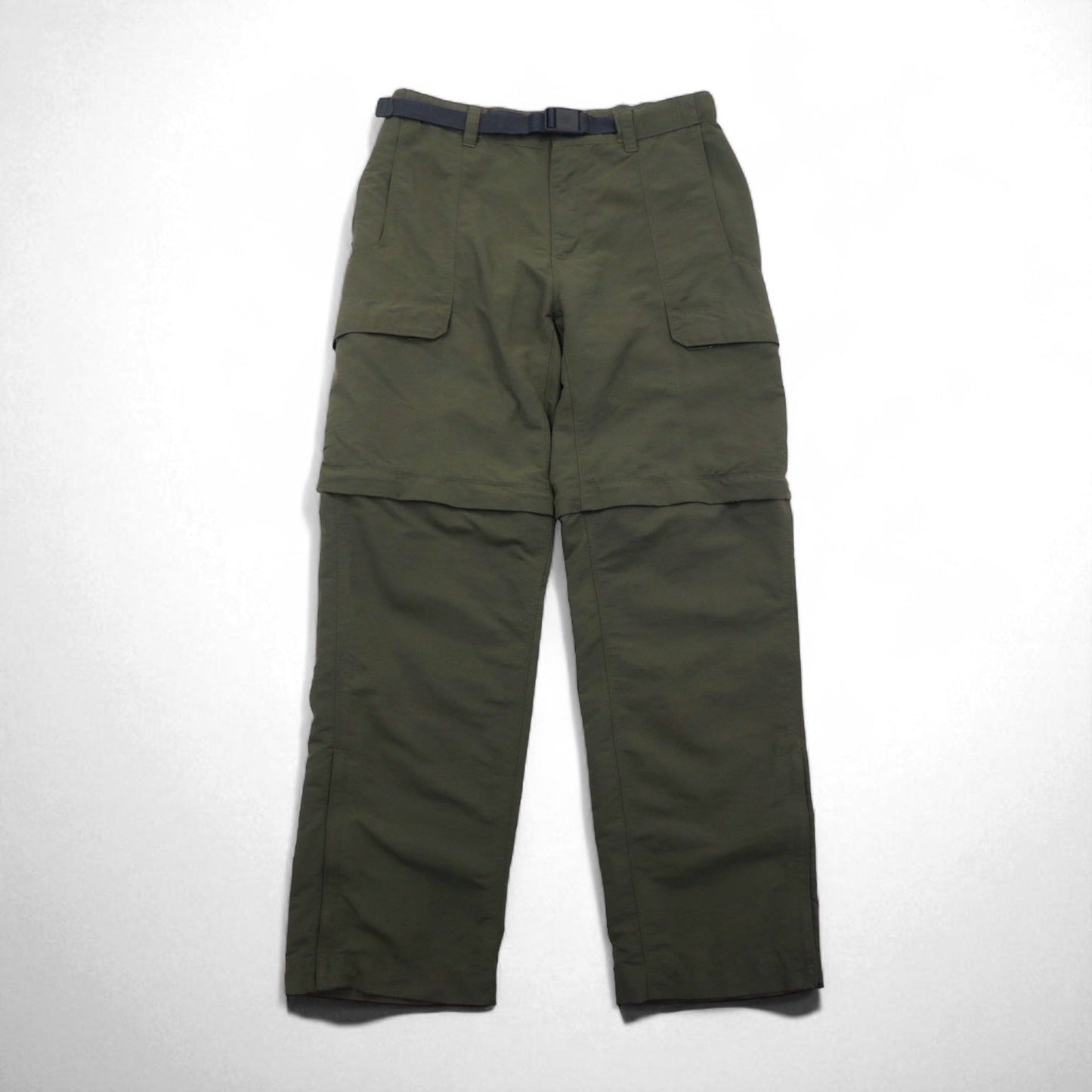 THE NORTH FACE アウトドア 2WAY コンバーチブル カーゴパンツ ショートパンツ  M カーキ ナイロン US規格 AJFB