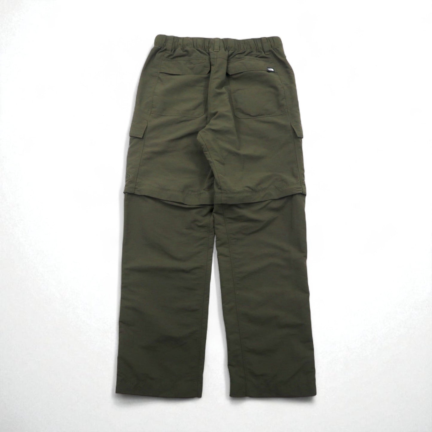THE NORTH FACE アウトドア 2WAY コンバーチブル カーゴパンツ ショートパンツ  M カーキ ナイロン US規格 AJFB