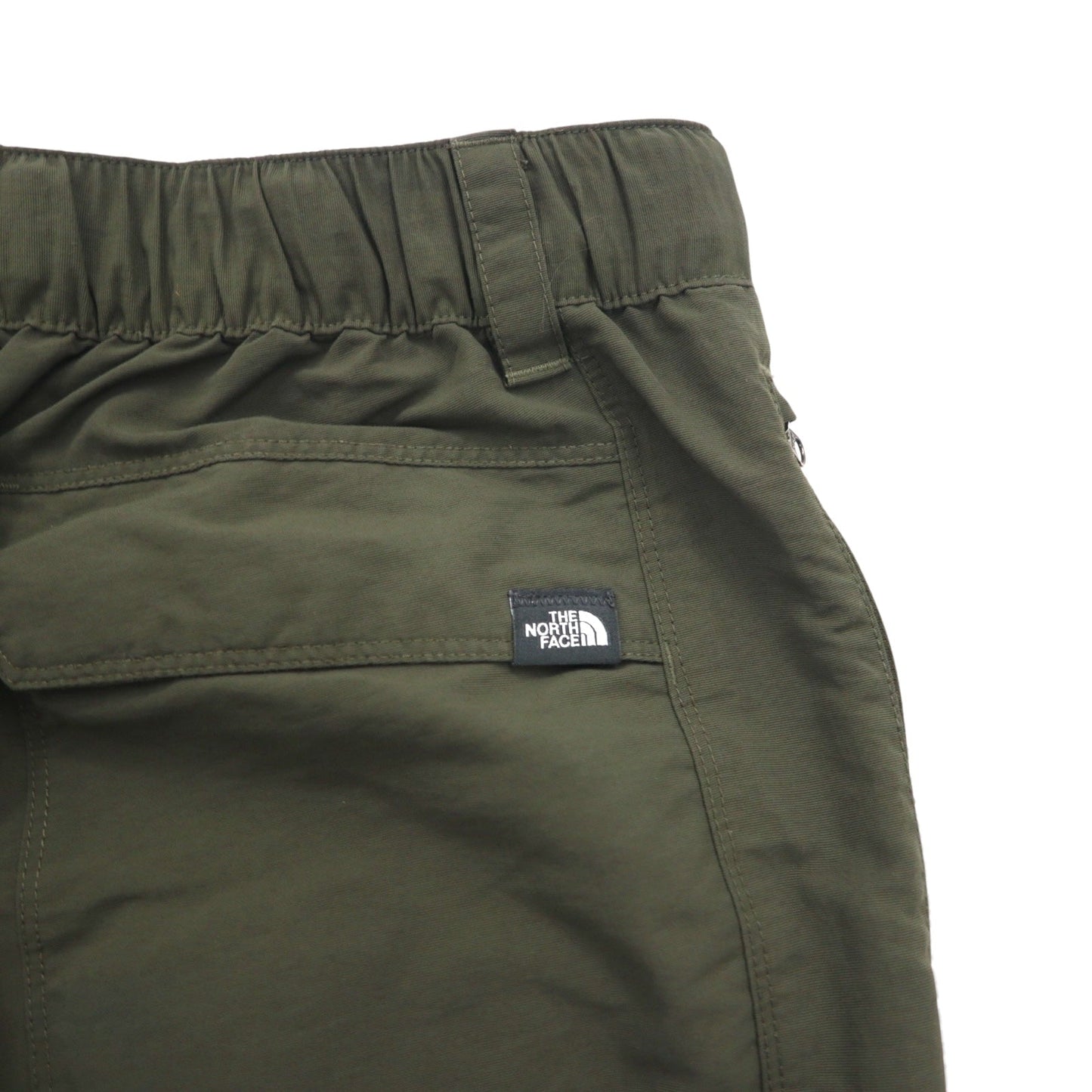 THE NORTH FACE アウトドア 2WAY コンバーチブル カーゴパンツ ショートパンツ  M カーキ ナイロン US規格 AJFB