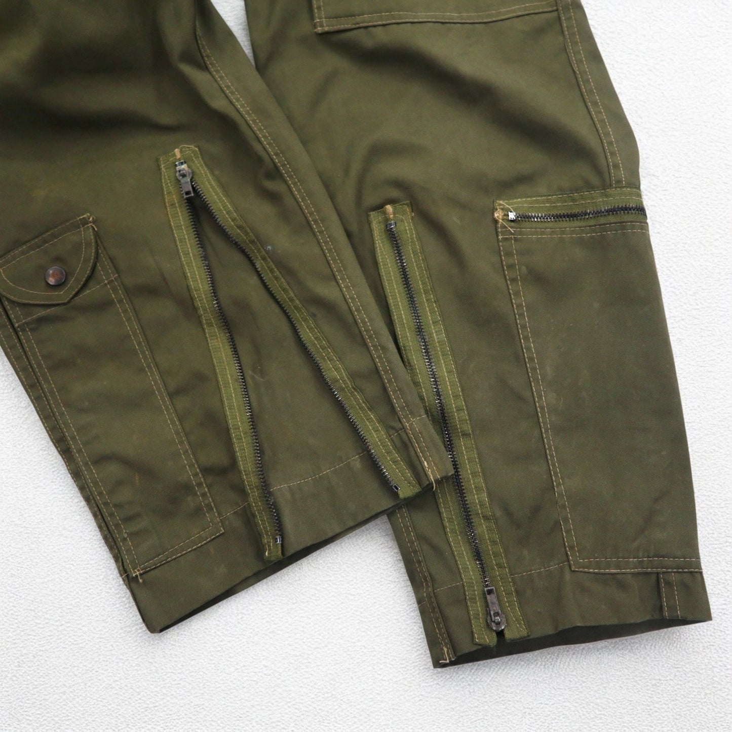 Italian Military Flight Jumpsuit, Size M, Khaki Cotton, Military Style