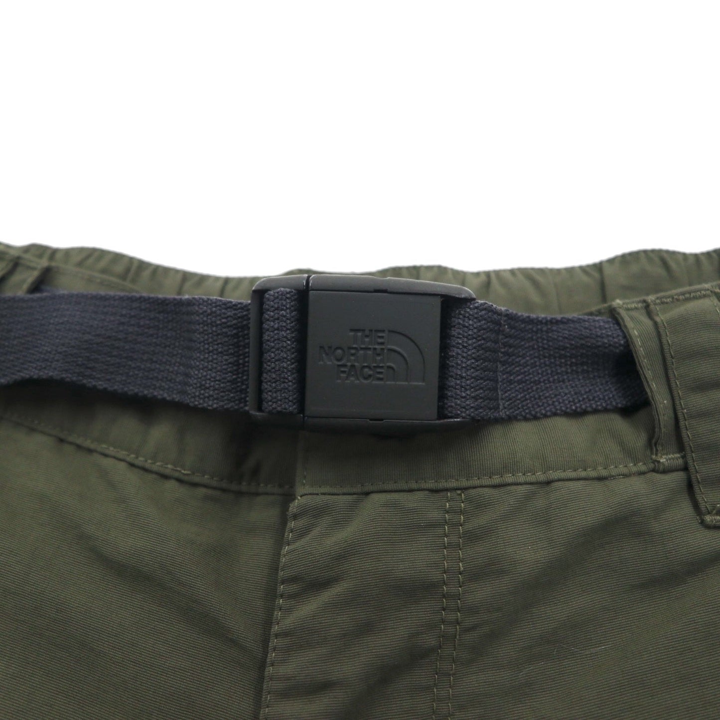 THE NORTH FACE アウトドア 2WAY コンバーチブル カーゴパンツ ショートパンツ  M カーキ ナイロン US規格 AJFB
