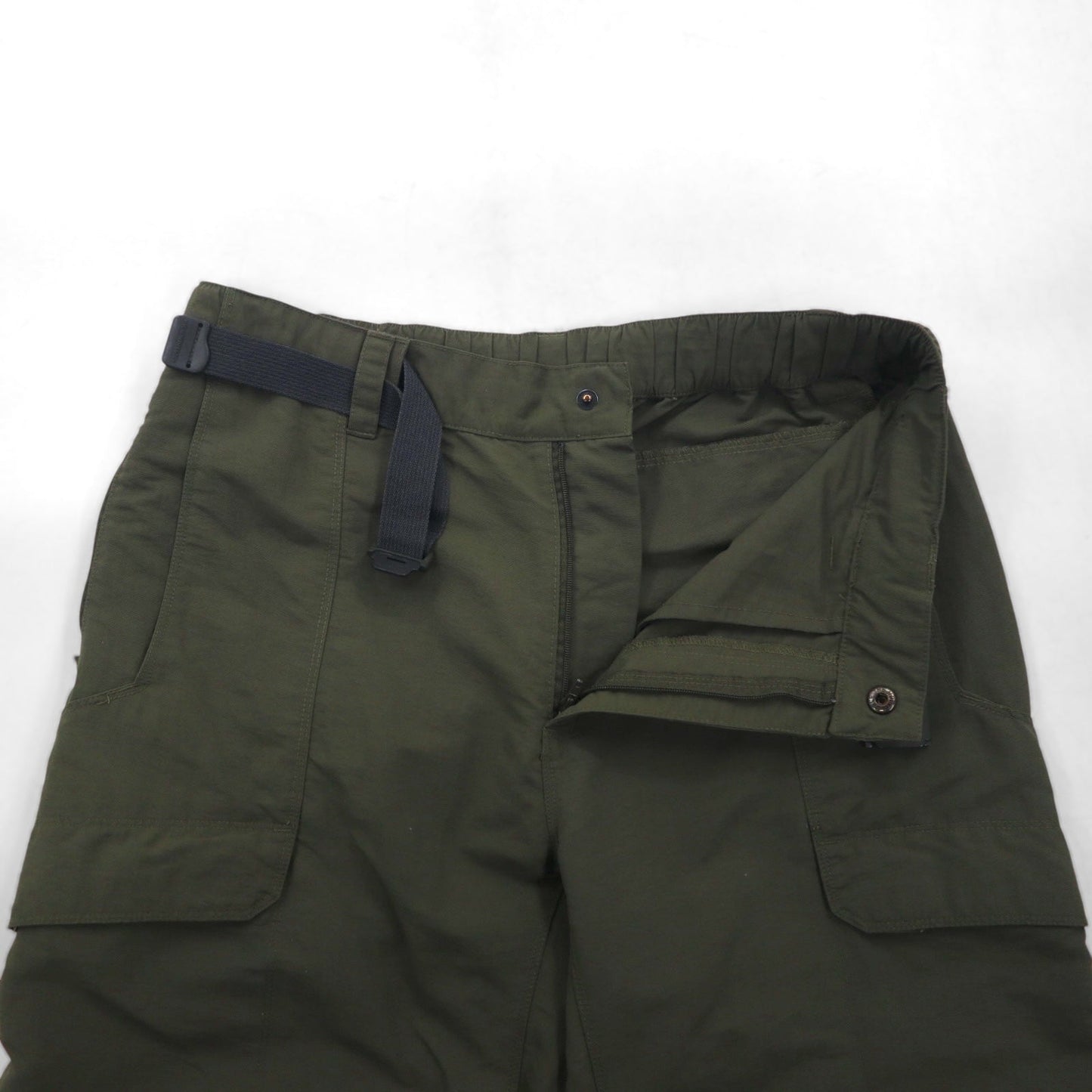 THE NORTH FACE アウトドア 2WAY コンバーチブル カーゴパンツ ショートパンツ  M カーキ ナイロン US規格 AJFB
