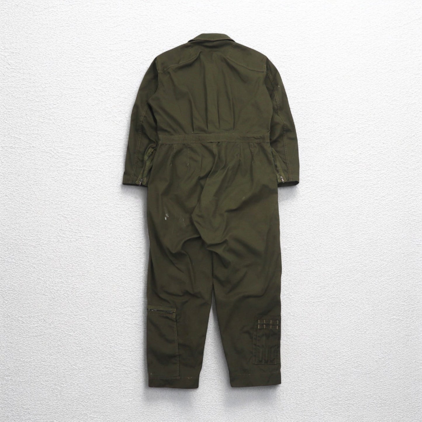 Italian Military Flight Jumpsuit, Size M, Khaki Cotton, Military Style