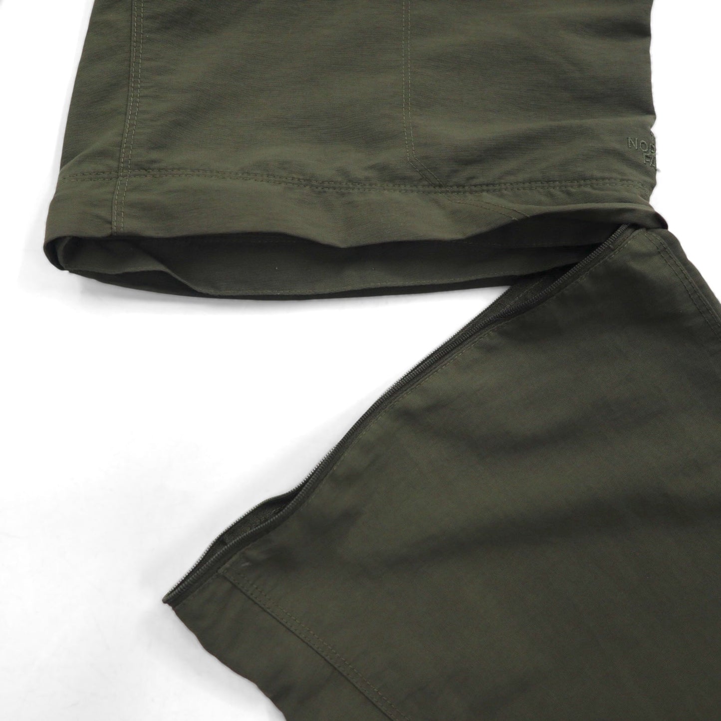 THE NORTH FACE アウトドア 2WAY コンバーチブル カーゴパンツ ショートパンツ  M カーキ ナイロン US規格 AJFB