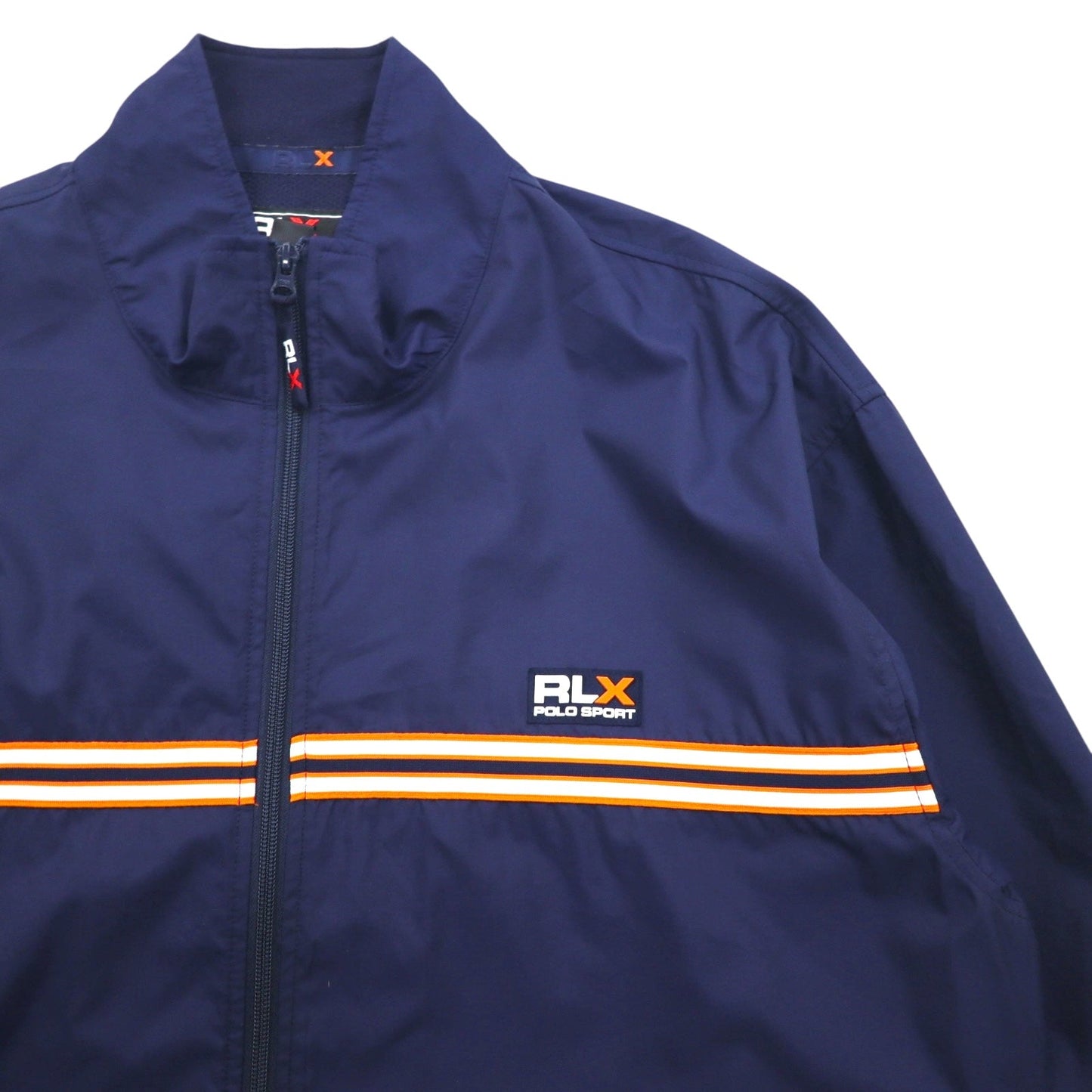 RLX Ralph Lauren スタンドカラー トラックジャケット 2XL ネイビー ドローコード サイドジップポケット