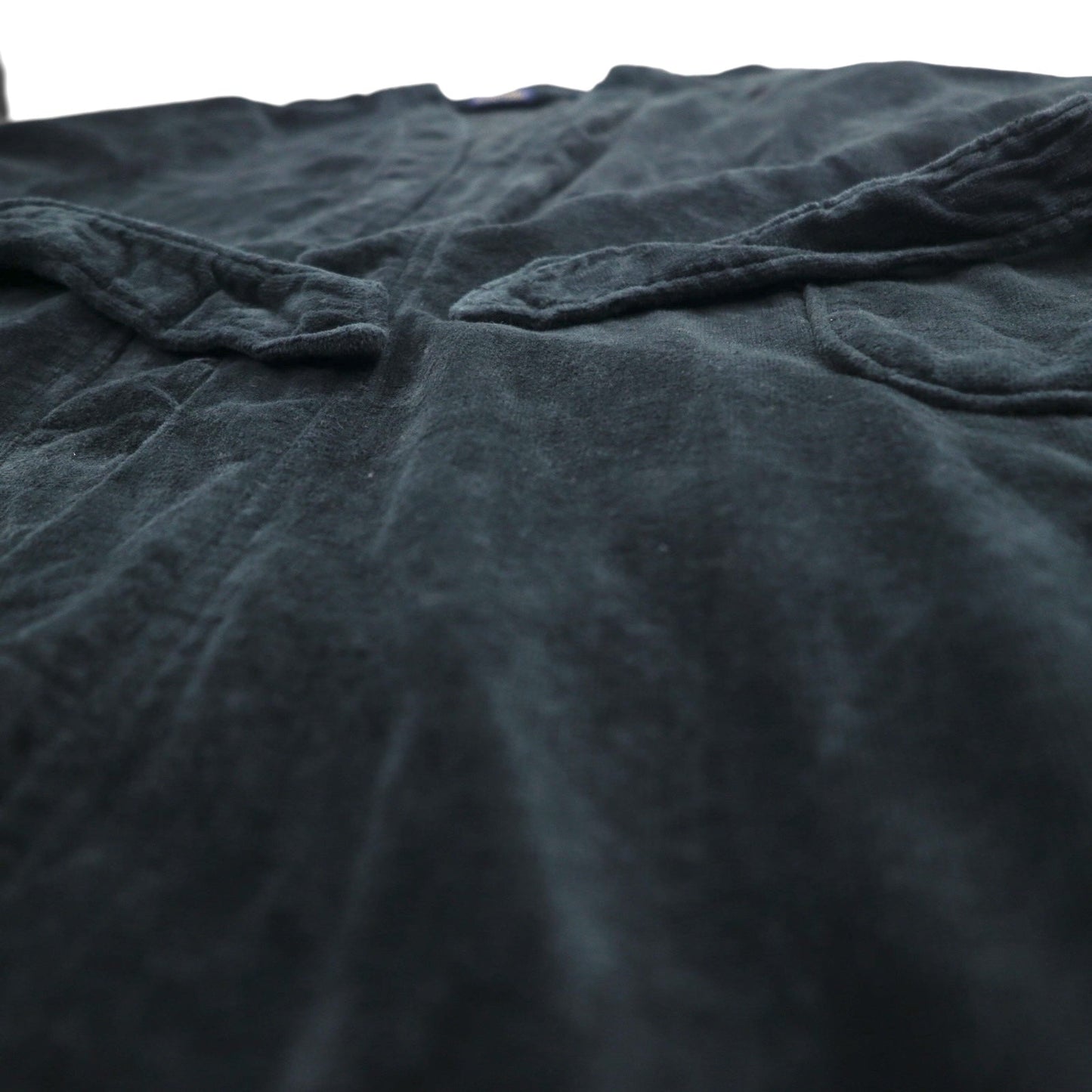 POLO RALPH LAUREN Pile Robe Coat Gown, L/XL, Black Cotton, Belted