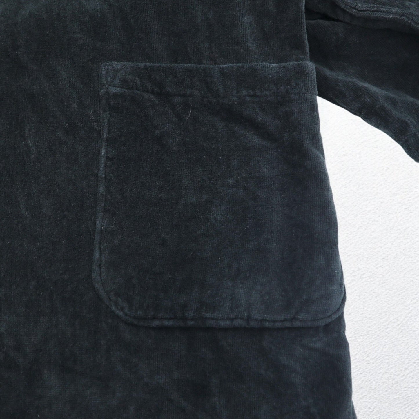 POLO RALPH LAUREN Pile Robe Coat Gown, L/XL, Black Cotton, Belted